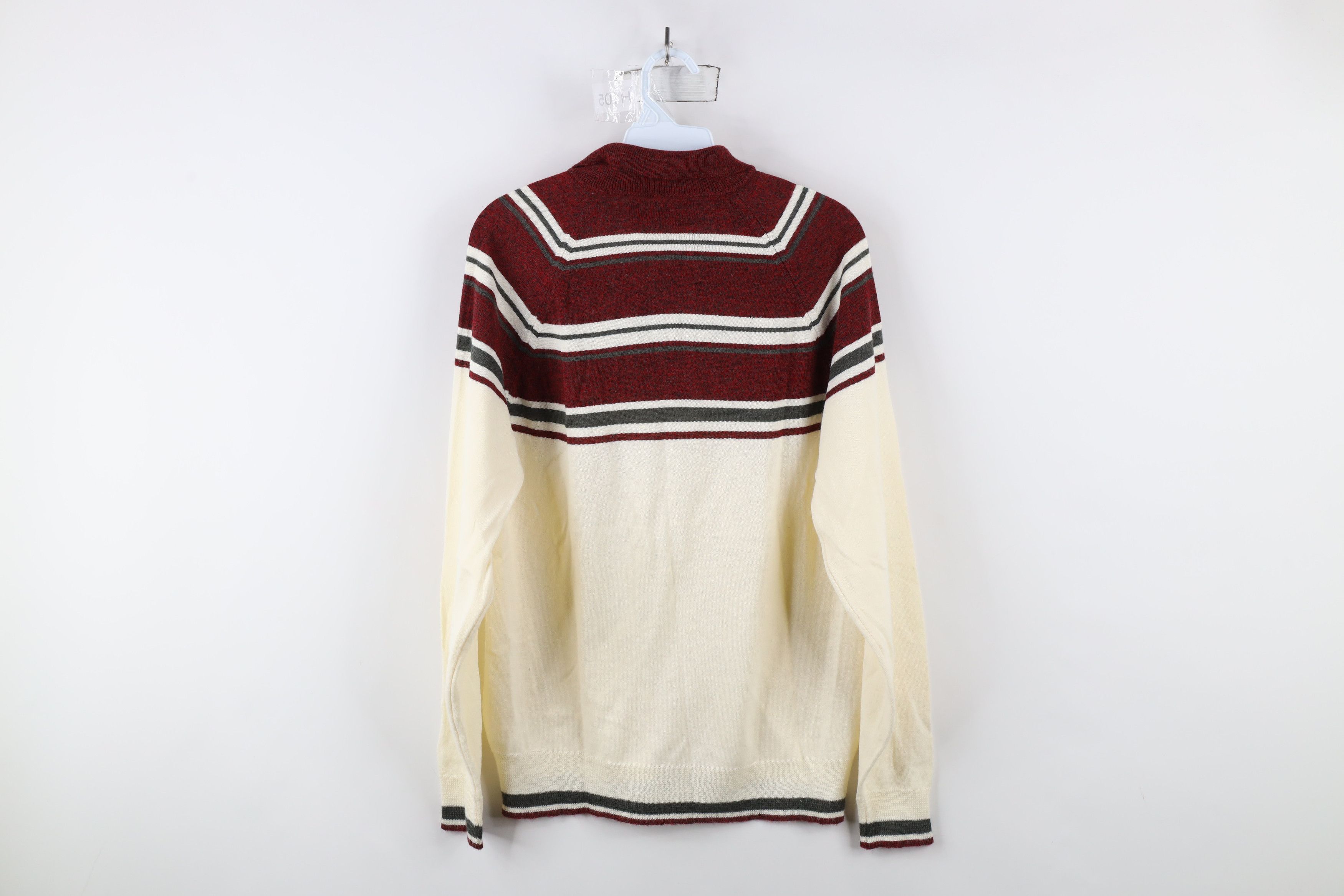 Vintage Vintage 70s Streetwear Block Knit Collared Polo Sweater Size US M / EU 48-50 / 2 - 7 Thumbnail