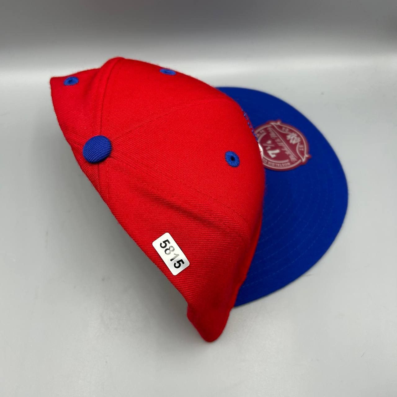 Mitchell & Ness Philadelphia 76ers Hat Men 7 1/4 Red NBA Fitted Cap Wool New Size ONE SIZE - 10 Thumbnail