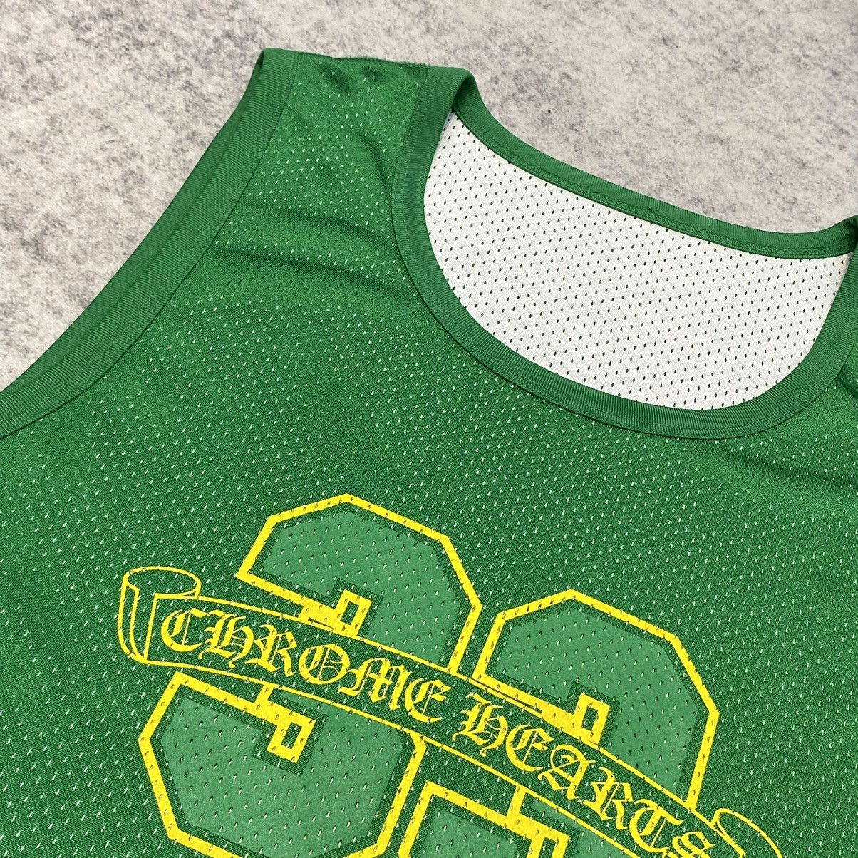 Chrome Hearts CHROME HEARTS Mesh Reversible Basketball Jersey GREEN/WHITE Size US L / EU 52-54 / 3 - 6 Thumbnail