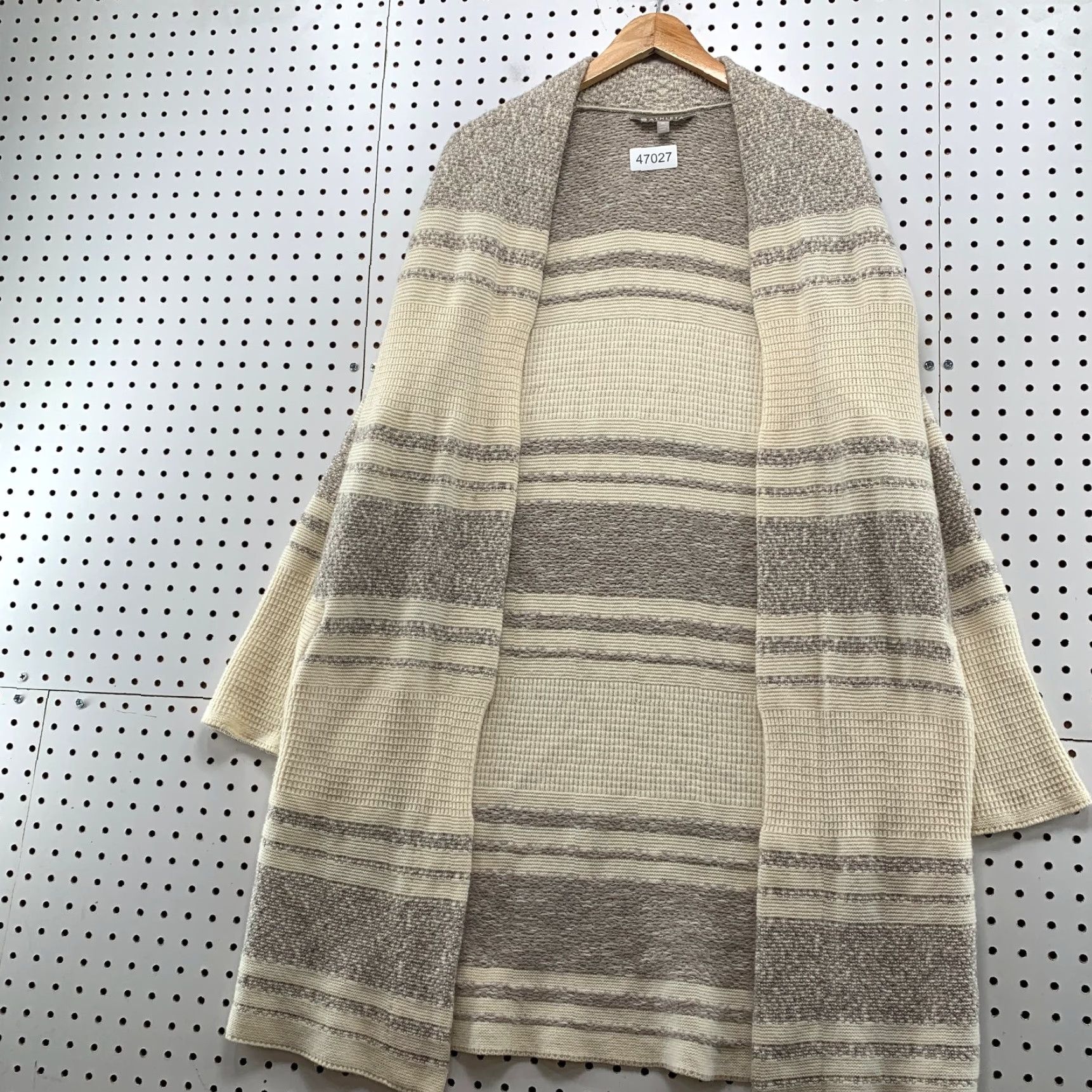 Athleta Athleta Cardigan Sweater Womens Medium Beige Open Wrap Wool Cashmere Size M / US 6-8 / IT 42-44 - 4 Thumbnail