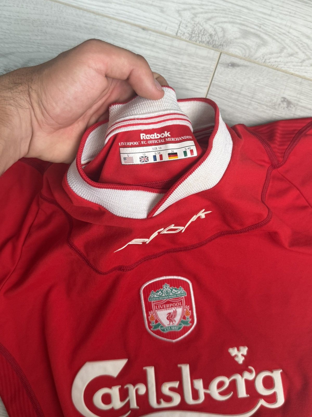 Reebok Vintage liverpool soccer jersey 2002 kit reebok Size US S / EU 44-46 / 1 - 3 Thumbnail