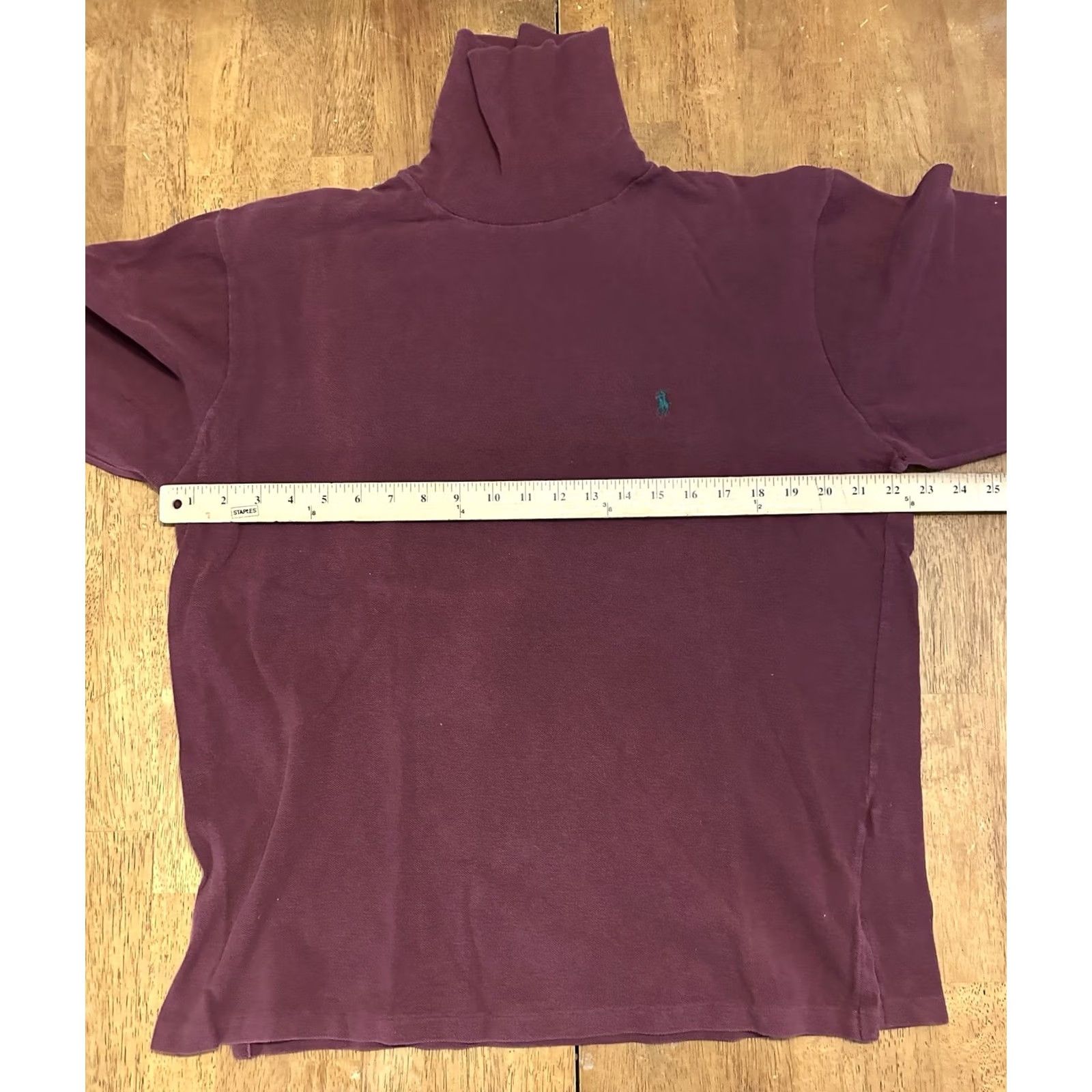Polo Ralph Lauren VINTAGE Polo Ralph Lauren Shirt Large Maroon Red USA 90s Turtleneck Long Sleeve Mens Size US L / EU 52-54 / 3 - 4 Thumbnail