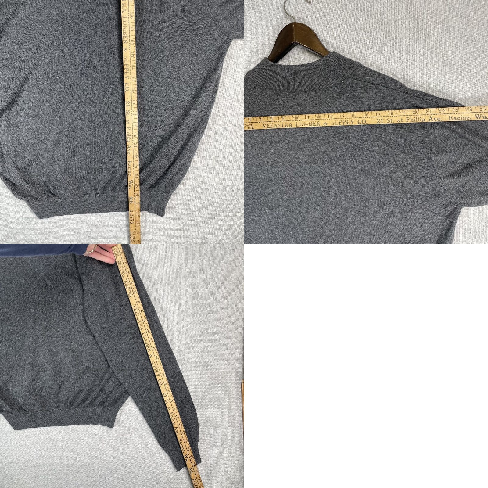 Vintage VINTAGE Greg Norman Sweater Men XL Gray Striped Cotton Golf 1/4 Zip Pullover Size US XL / EU 56 / 4 - 9 Thumbnail