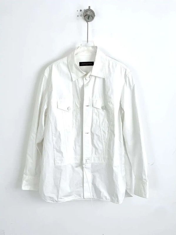 Louis Vuitton Louis Vuitton White Cotton Women's Shirt 0089 Size L / US 10 / IT 46 - 1 Thumbnail