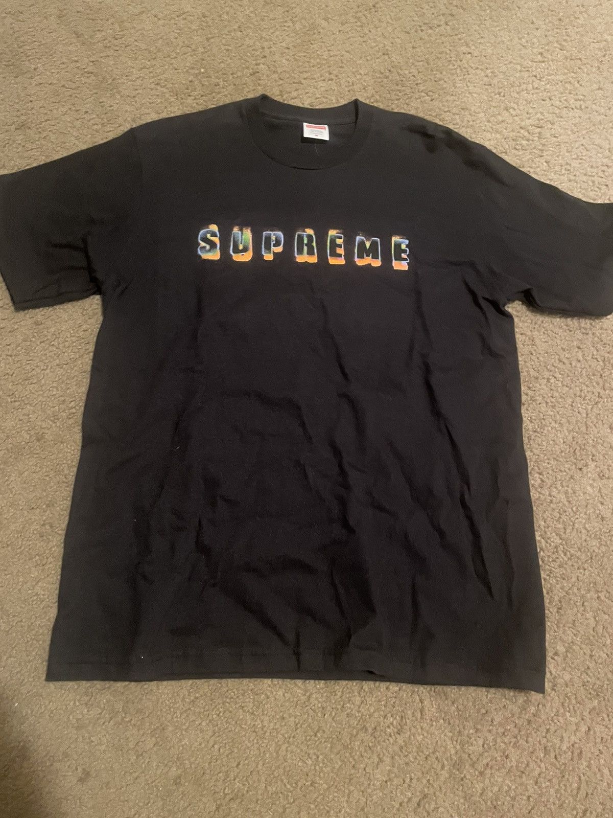 image of Supreme Logo Tee in Black, Men's (Size Medium)
