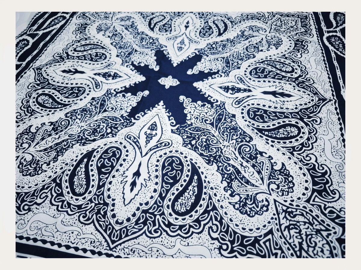 Polo Ralph Lauren INDIGO Printed Bandana COTTON Green Scarf handkerchief Size ONE SIZE - 12 Thumbnail