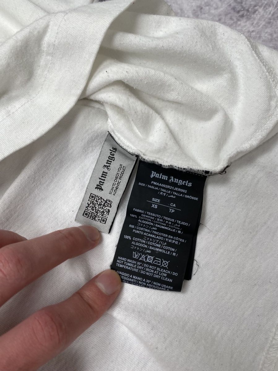Palm Angels Oversized white shiny logo tee by Palm Angels Size US S / EU 44-46 / 1 - 9 Thumbnail