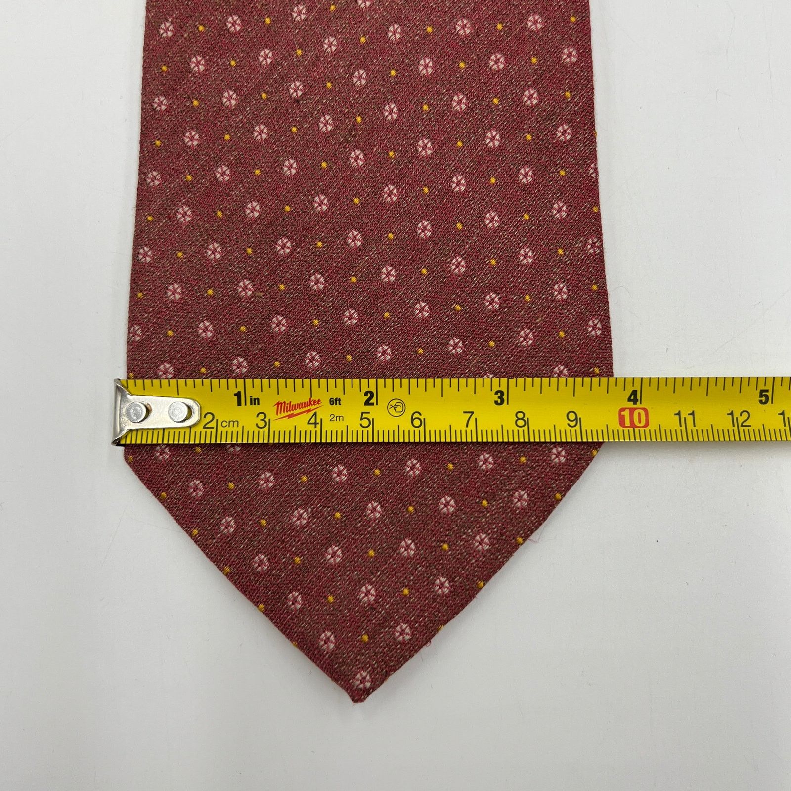 Ermenegildo Zegna Ermenegildo Zenga Red Silk Cotton Foulard Tie Size ONE SIZE - 7 Thumbnail