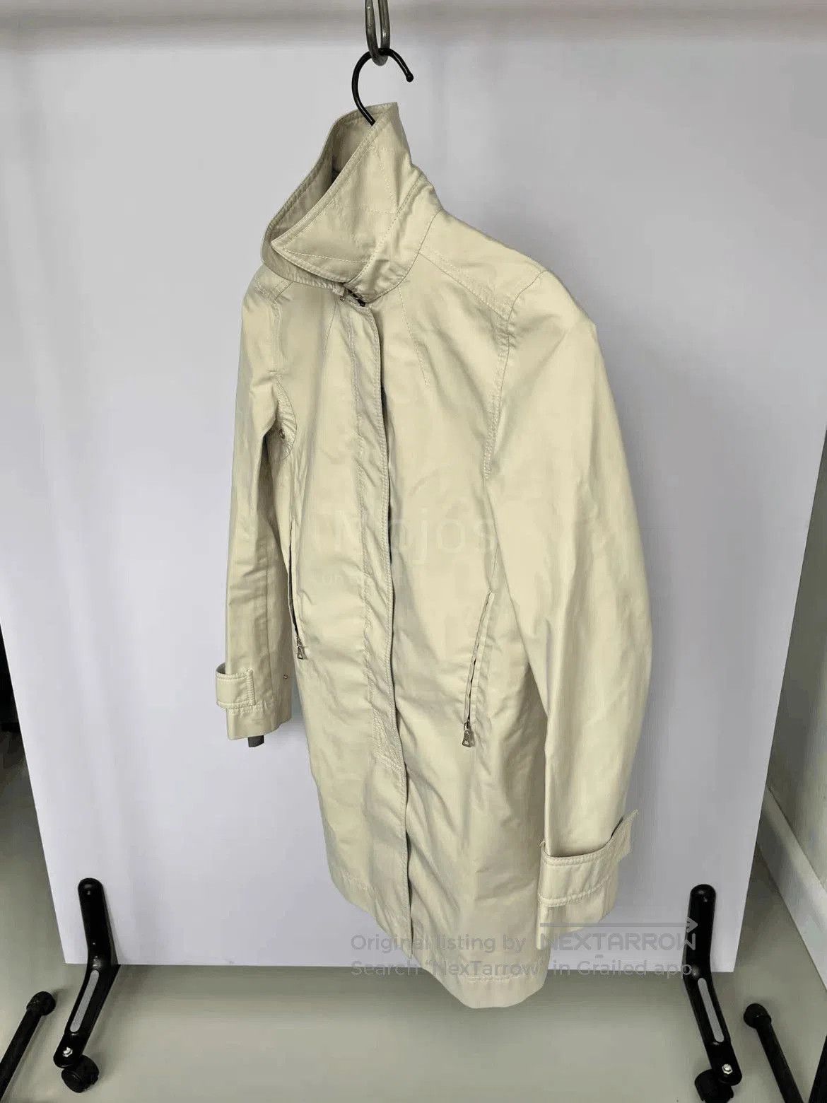 Prada PRADA SPORT GORE-TEX BEIGE TRENCHCOAT WITH STEEL COLOR HOOD