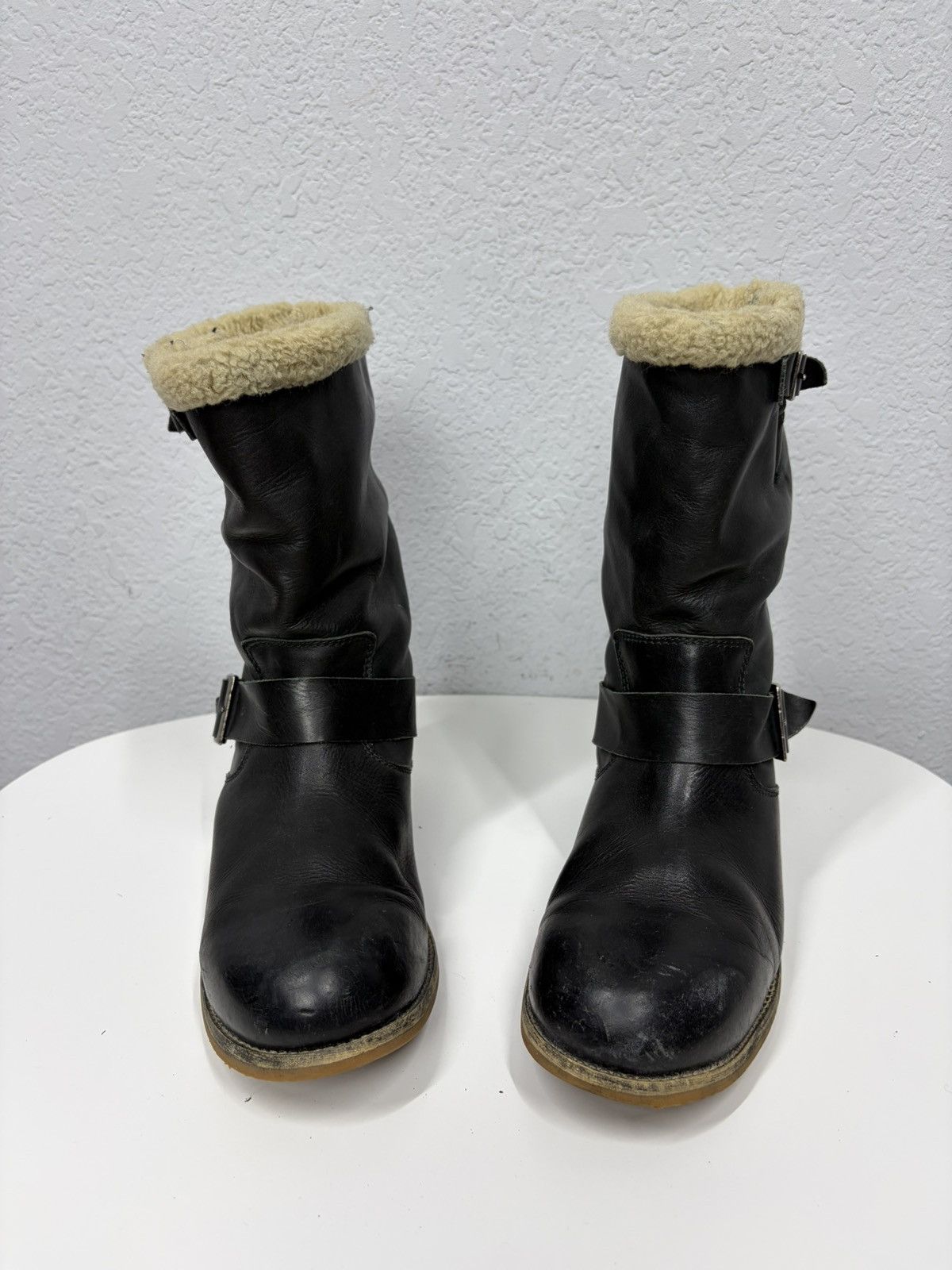 If Six Was Nine Vintage Like Maison Margiela Tabi Leather Biker Boots 00s Size US 8 / EU 41 - 9 Thumbnail