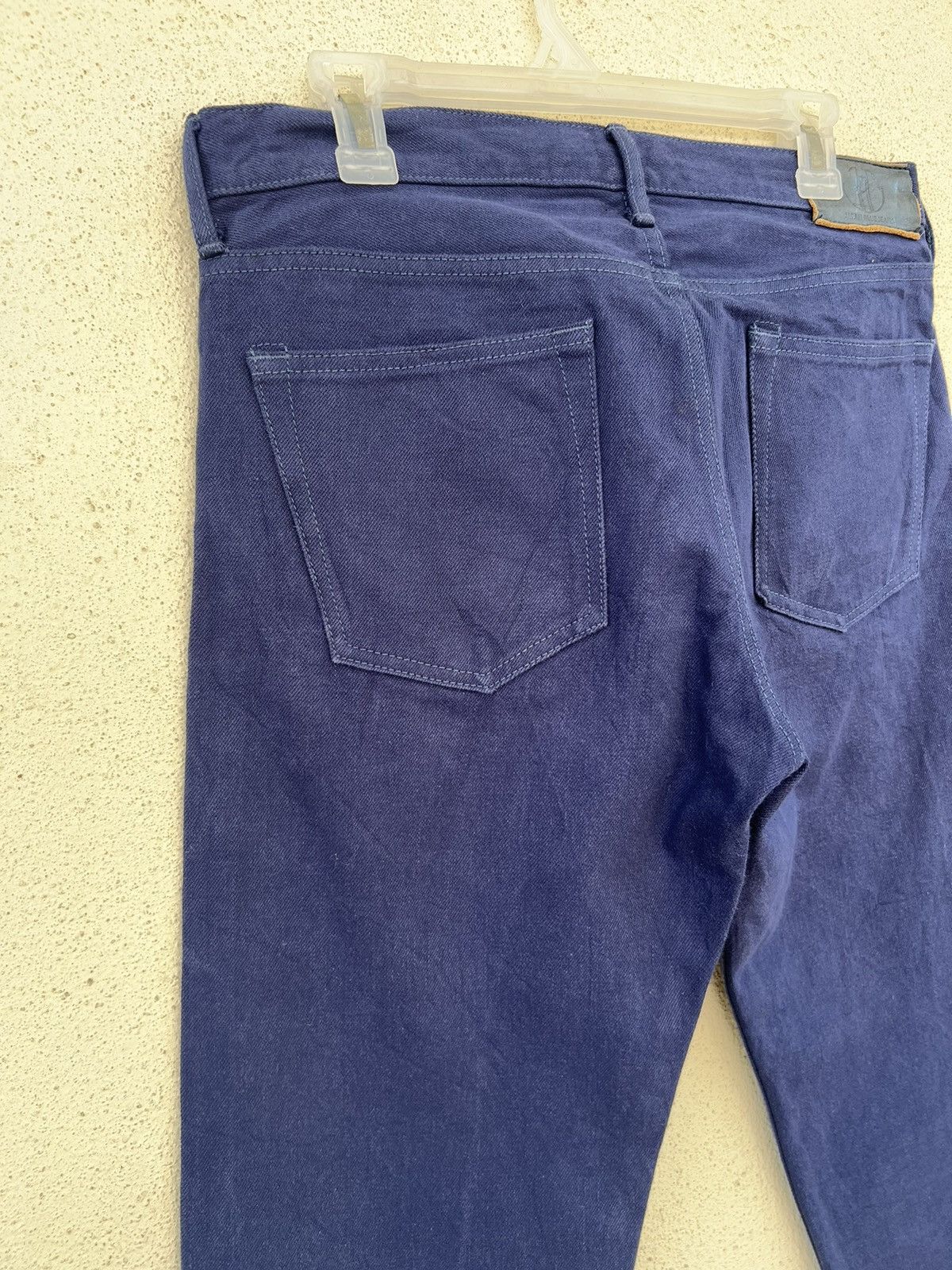 Japan Blue Japan Blue JB0625 Leather Patch Indigo Denim Slim Jeans Size US 31 - 15 Thumbnail