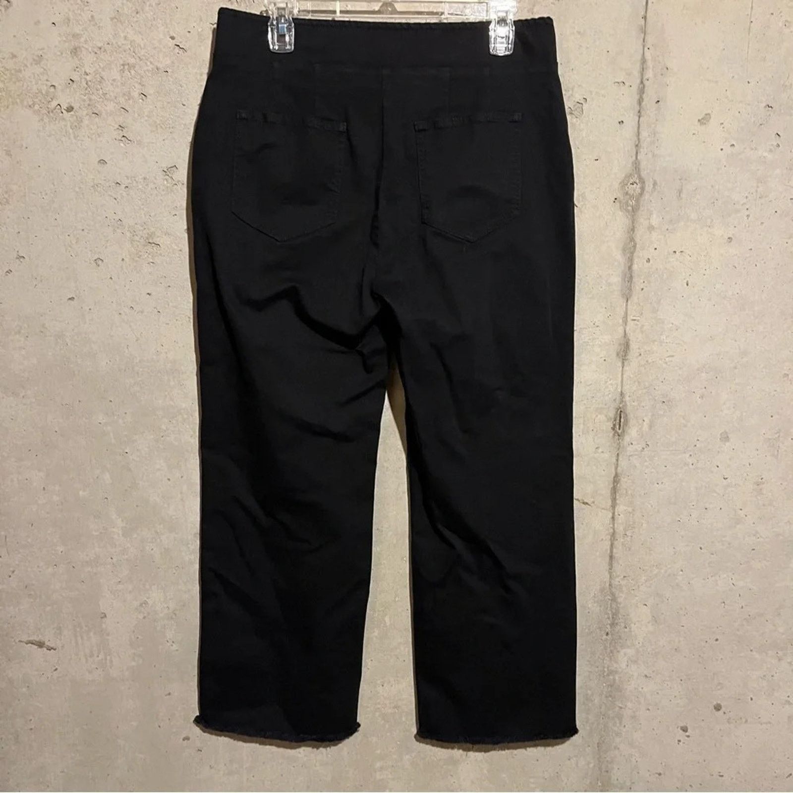 Loft NWT Loft black jeans straight Wide leg Size 10 Raw Hem Size 32" / US 10 / IT 46 - 2 Thumbnail