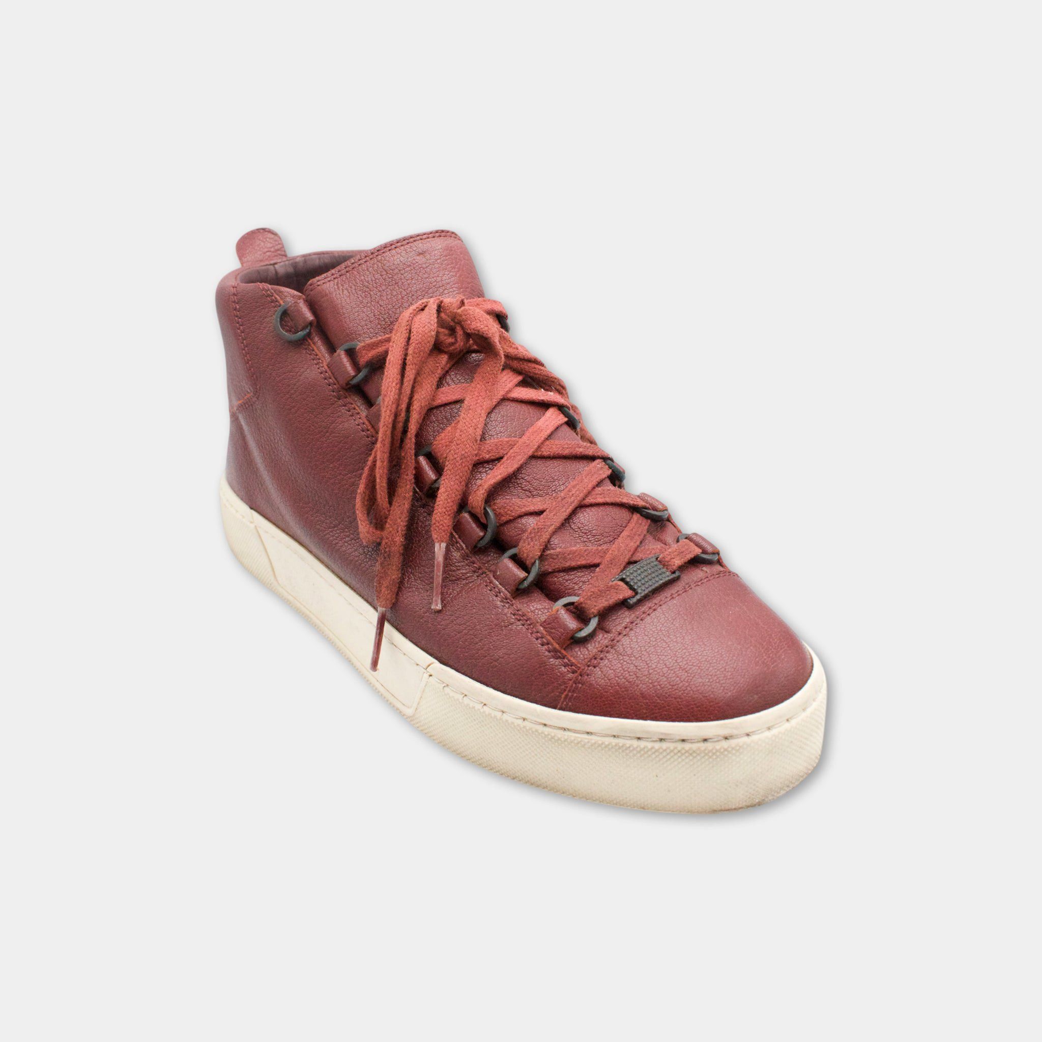 Balenciaga Balenciaga Arena High Burgundy Top Sneakers Size US 8 / EU 41 - 2 Thumbnail