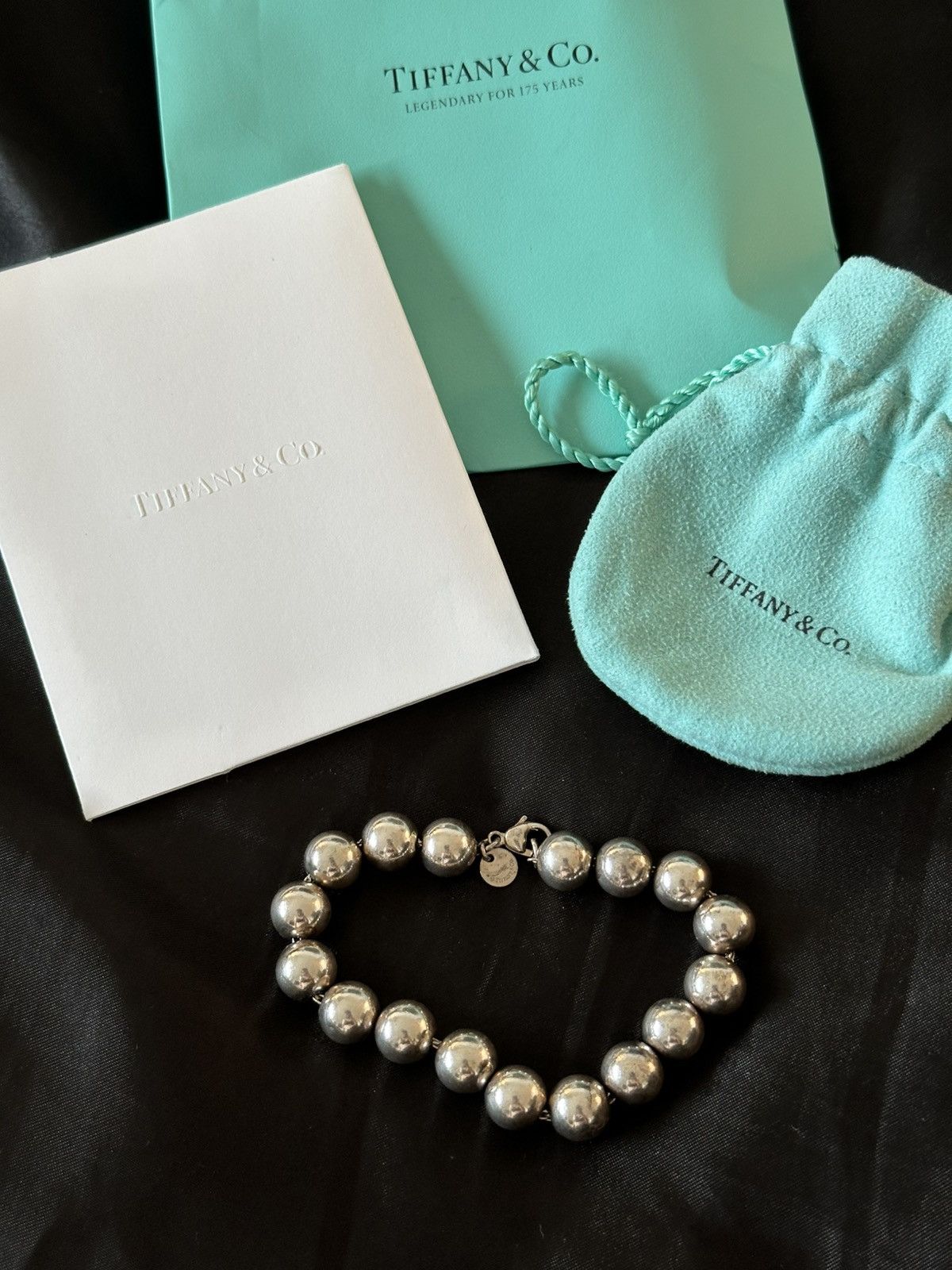 Authentic Tiffany silver Hardwear Ball Bracelet