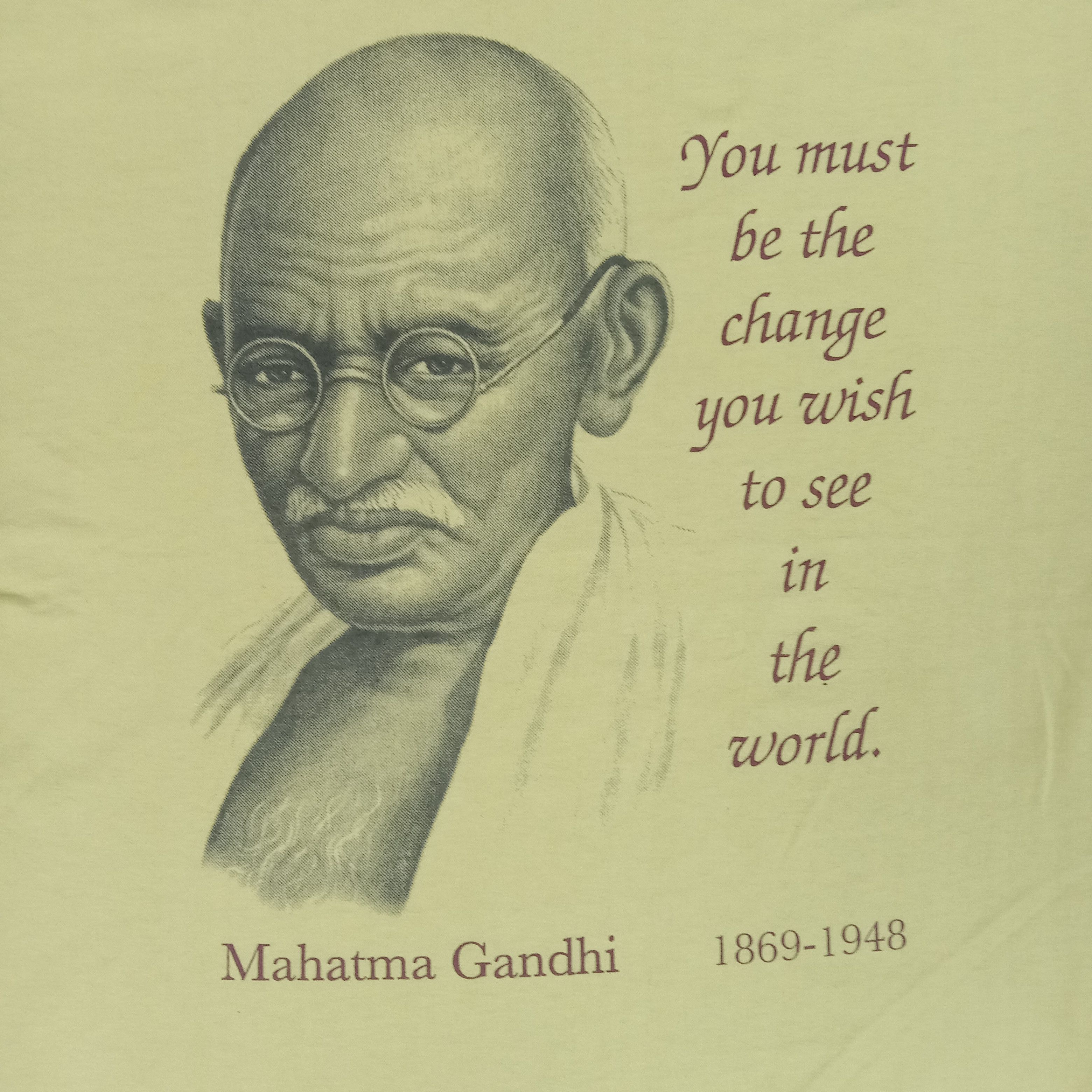 President's × Vintage Mahatma Gandhi Indian History Quotes Style Tshirt Size US L / EU 52-54 / 3 - 2 Thumbnail
