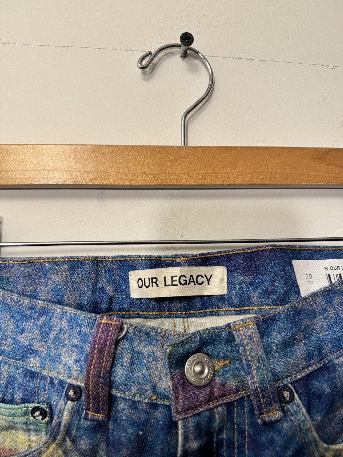 Our Legacy OUR LEGACY THIRD CUT DIGITAL CHALK FLOWER PRINT JEANS 29 Size US 31 - 9 Thumbnail