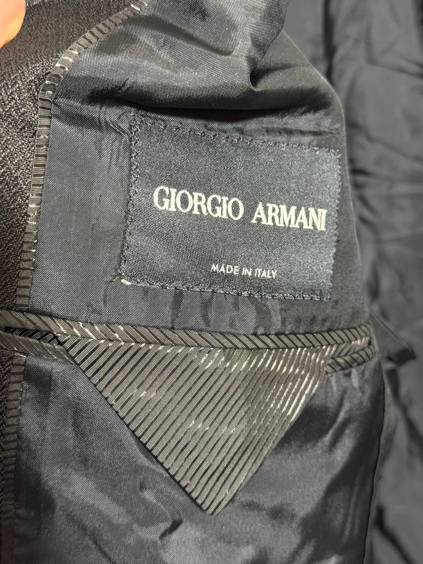 Giorgio Armani Giorgio Armani Black Slim Fit Suit Jacket 50 Size 50R - 7 Thumbnail