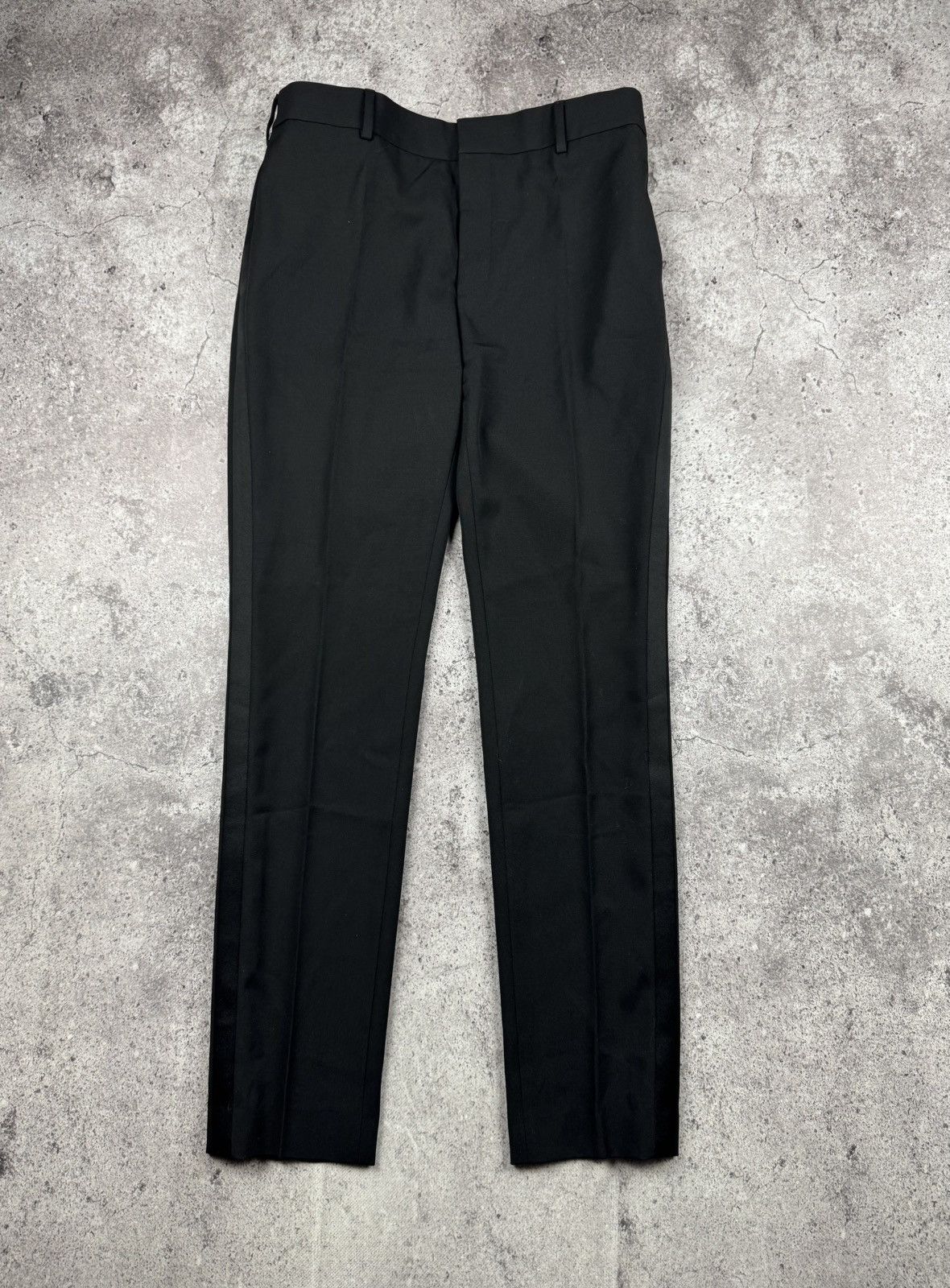 Saint Laurent Paris Saint Laurent High-Waisted Black Wool Trousers F38 Very rare Size 27" / US 4 / IT 40 - 2 Thumbnail