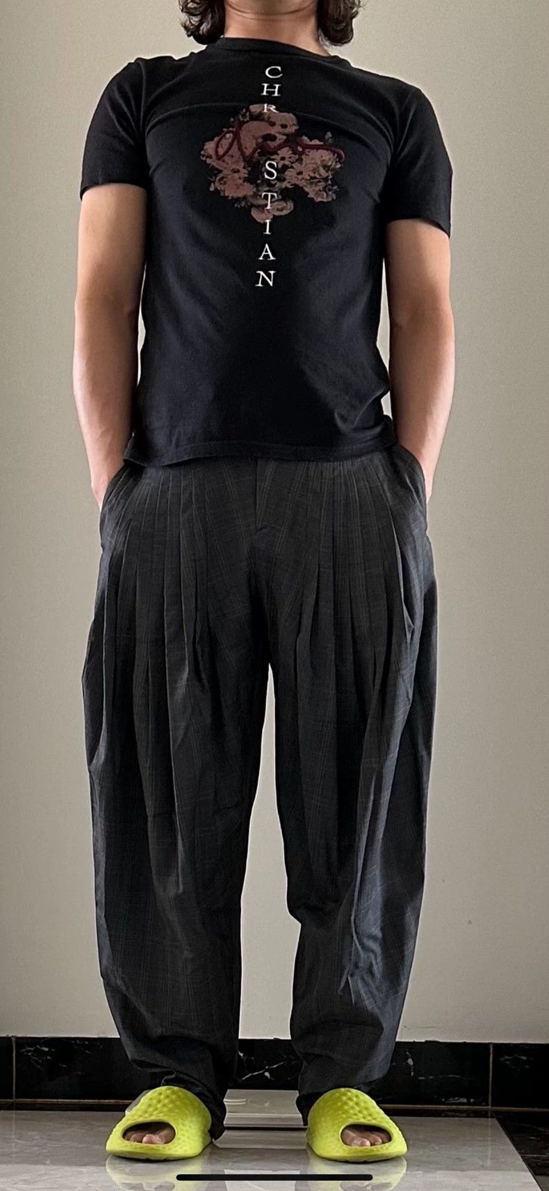 Dior Dior 08ss men's wool pleated trousers 2502-Nextarrow Size 46R - 2 Thumbnail