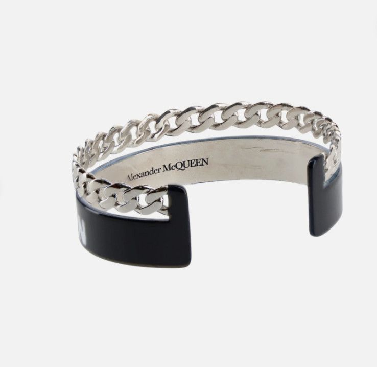 Alexander McQueen Alexander McQueen Graffiti Open Cuff Bracelet ( Small ) Size ONE SIZE - 2 Thumbnail