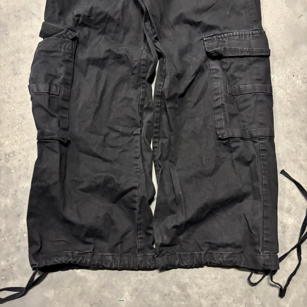 Japanese Brand × Vintage Crazy Vintage Y2K/2000s Black Grunge Streetwear Cargo Pants! Size US 26 / EU 42 - 6 Thumbnail