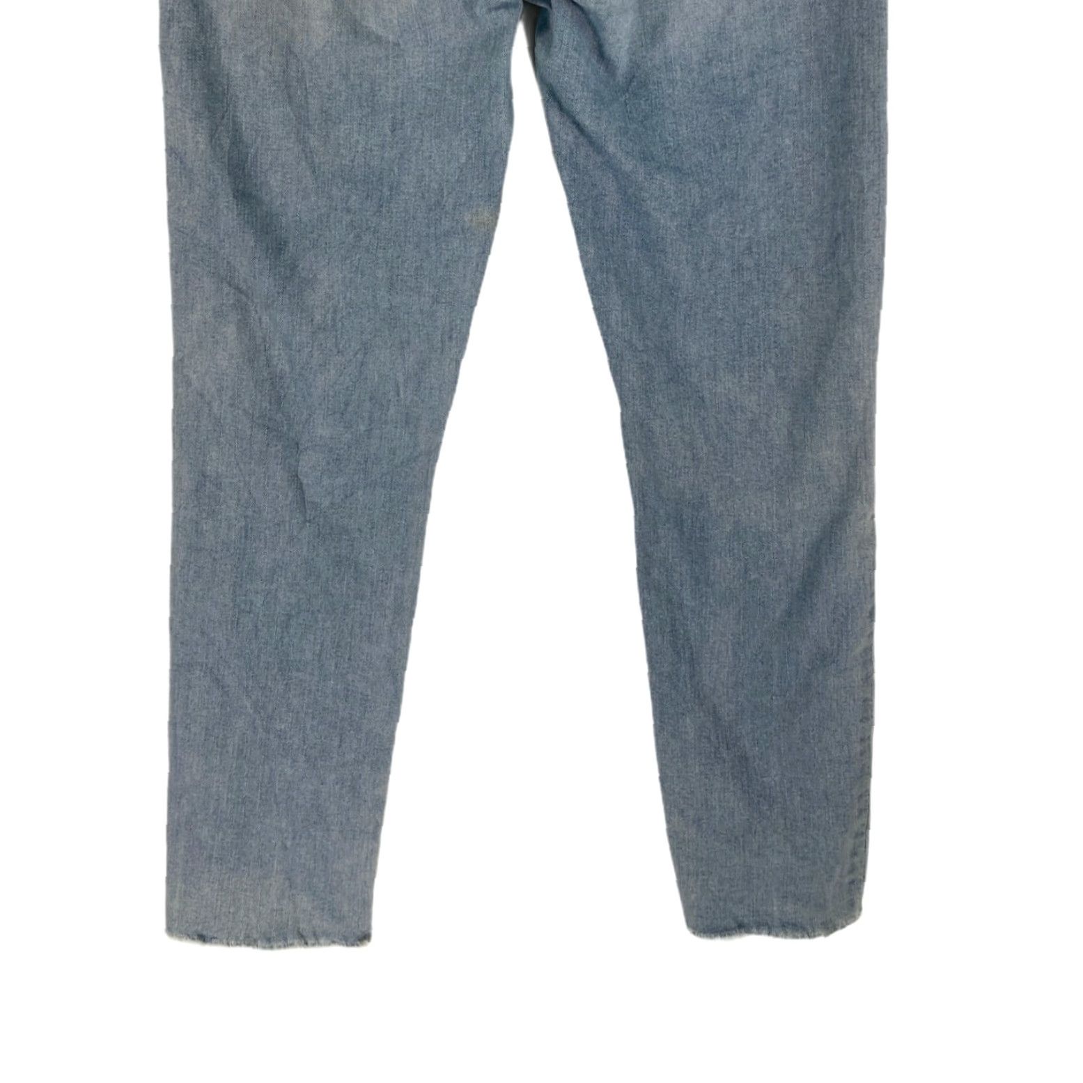 Loft LOFT Women's Light Wash Distressed Skinny Jeans Size 28 Blue Denim Ankle 5-Pocket High Rise Size 28" / US 6 / IT 42 - 5 Thumbnail