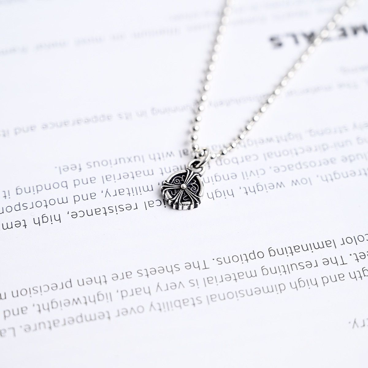 Chrome Hearts CHROME HEARTS PEACE SIGN BALL CHAIN NECKLACE SILVER Size ONE SIZE - 2 Thumbnail