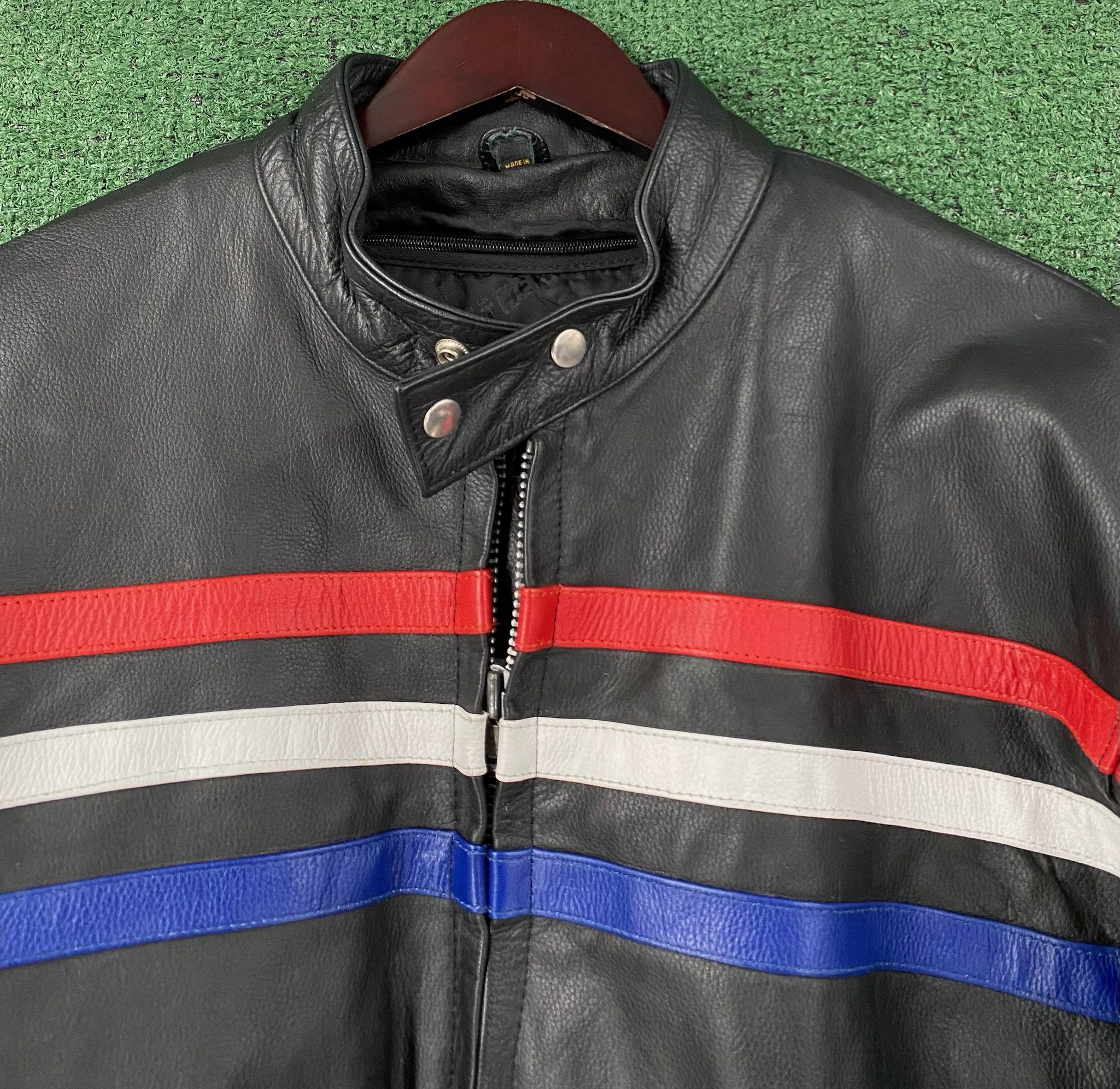Vintage Y2K Hot Leathers Cafe Racer Motorcycle Leather Jacket XL Size US XL / EU 56 / 4 - 3 Thumbnail