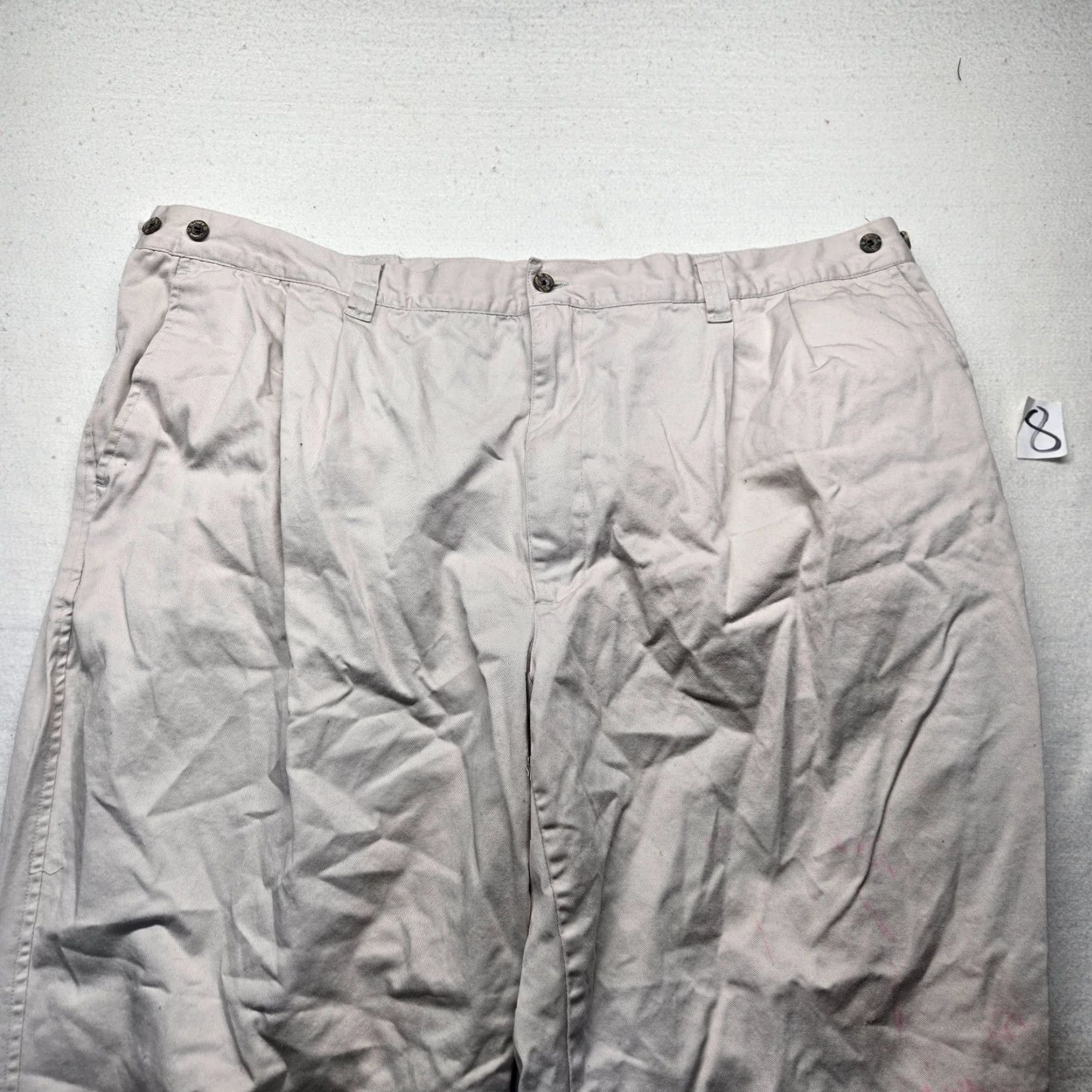Vintage Classics Beige Brown Kaki Casual Pants Adult Men's 46 x 32 Pants, Beige, Cotton, Regular, Dress, Mens Size US 30 / EU 46 - 2 Thumbnail