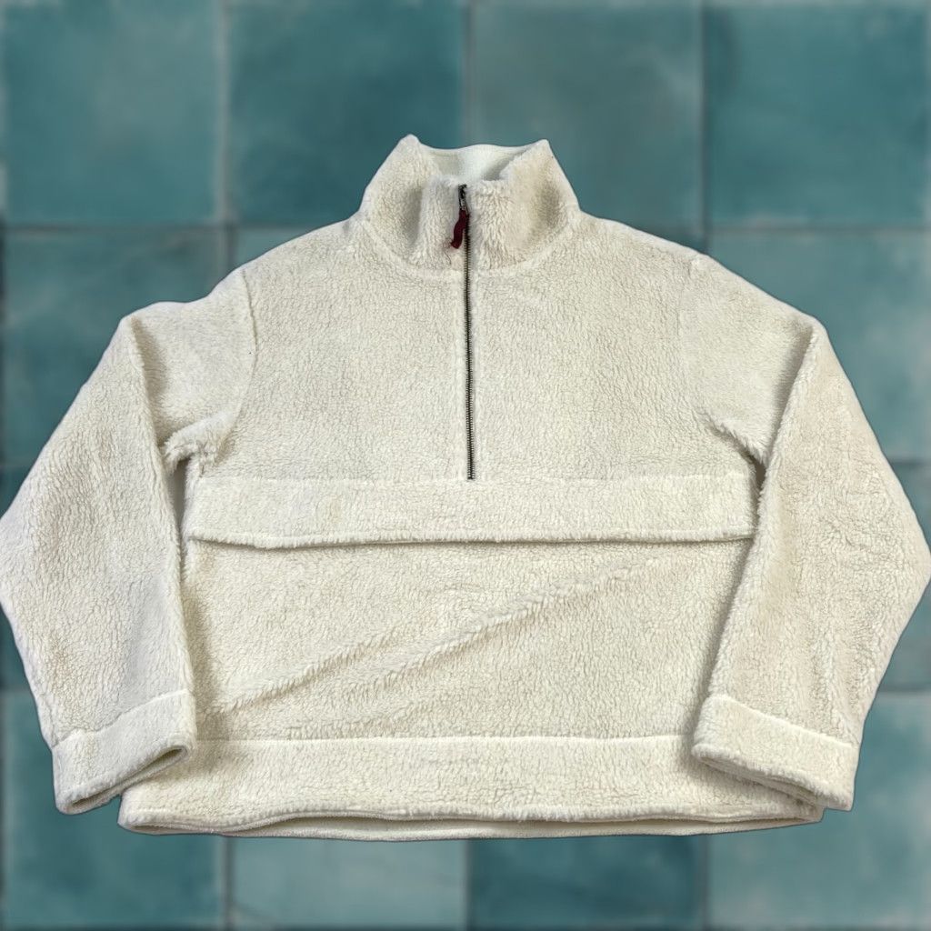 Vintage L.L. Bean Signature Sherpa Jacket Women's S Kangaroo Pocket Half Zip Outdoor Jacket Size S / US 4 / IT 40 - 1 Thumbnail