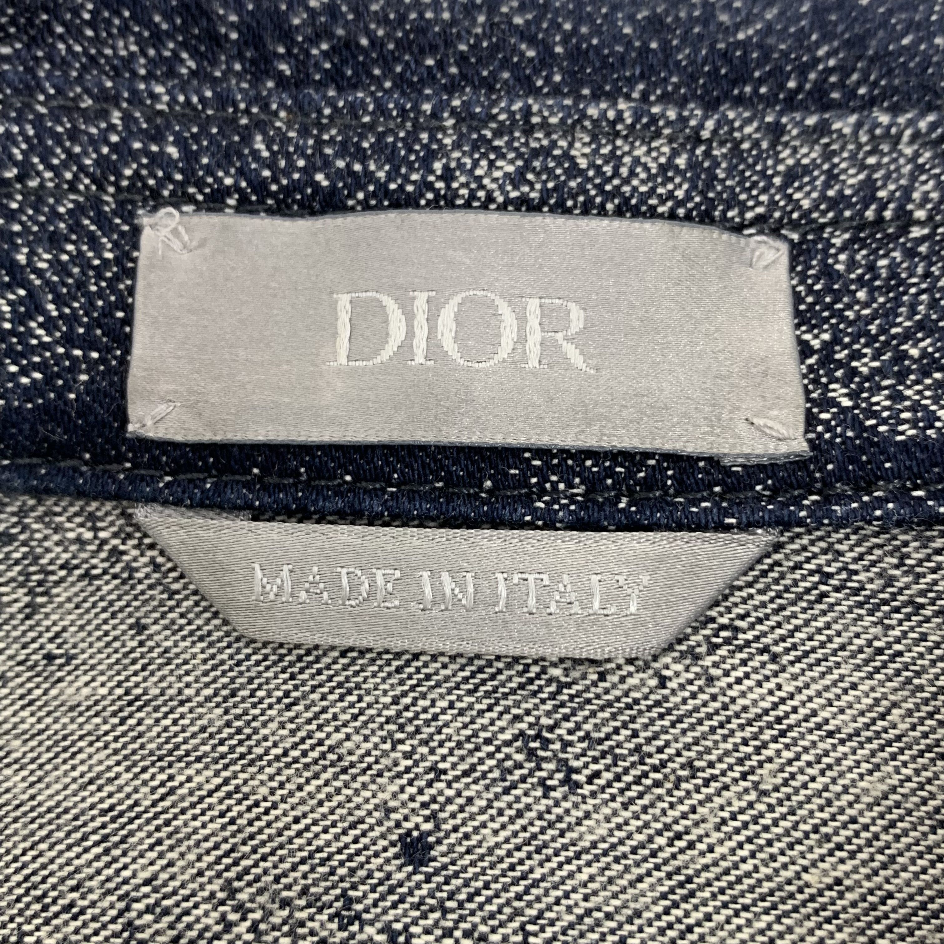 Dior Dior Navy Starry Cotton Button-Up Denim Shirt (Size 41) Size US XS / EU 42 / 0 - 2 Thumbnail