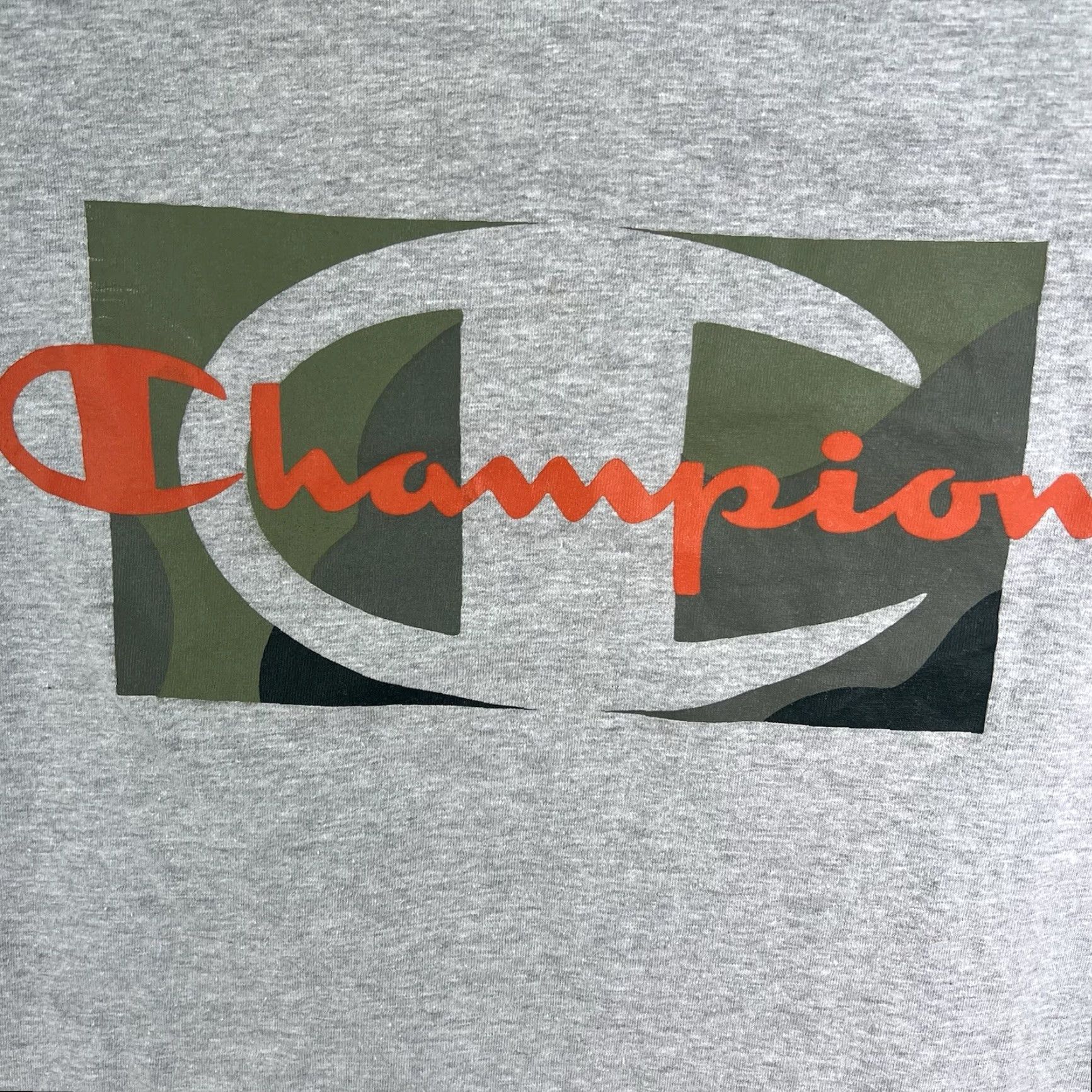 Champion Champion T-Shirt Mens Long Sleeve Graphic Call-Out Camo Print 3XL Gray Shirt Size US XXL / EU 58 / 5 - 2 Thumbnail
