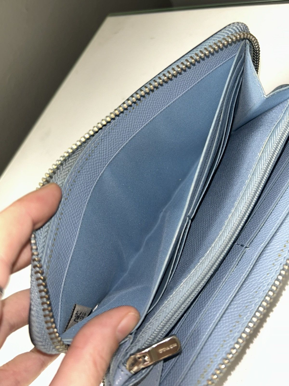 Coach Coach Light Blue Leather Zippy Wallet Size ONE SIZE - 8 Thumbnail