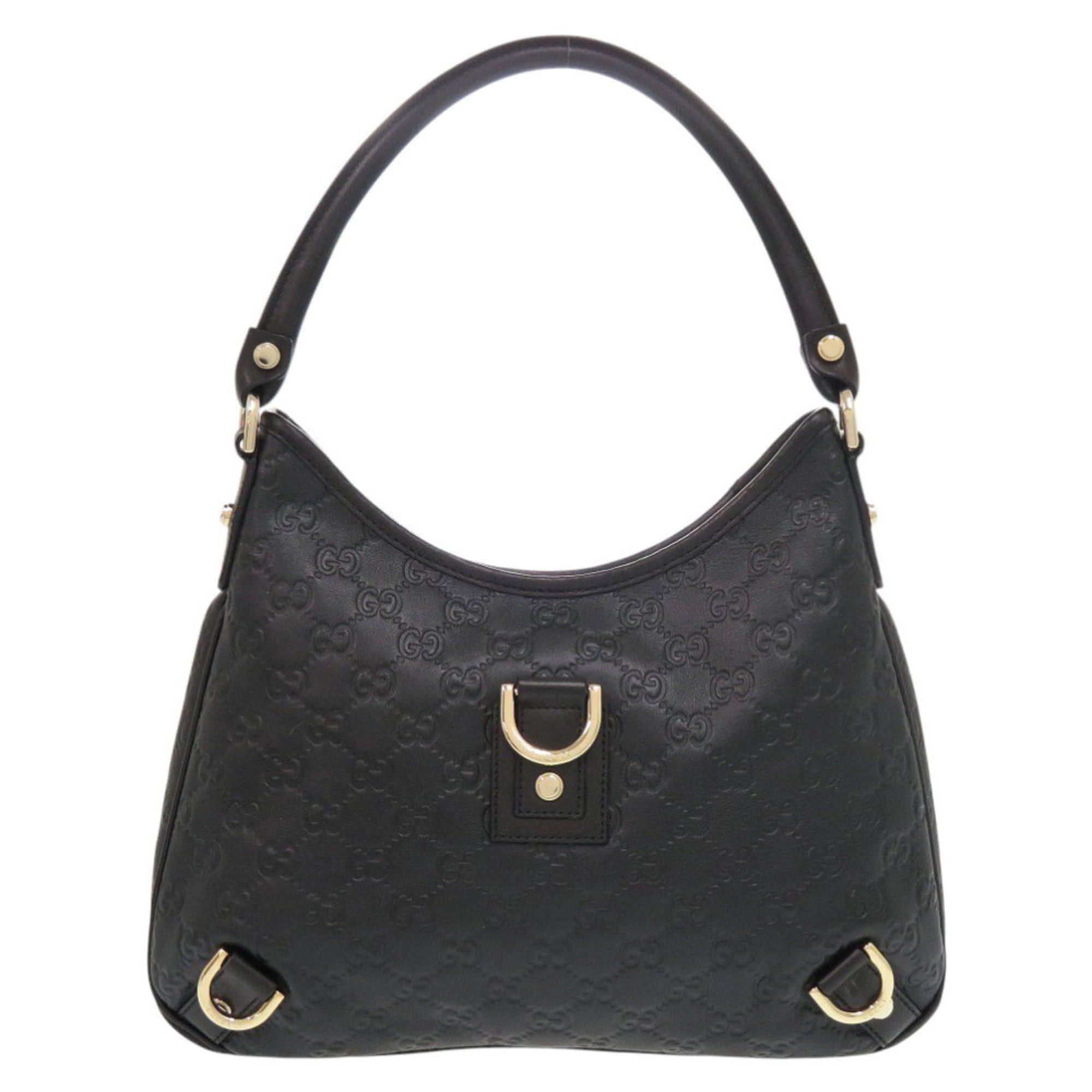 Gucci Like new Gucci Abbey Guccissima 13078 one-shoulder bag in black leather. 0282 GUCCI Size ONE SIZE - 1 Thumbnail