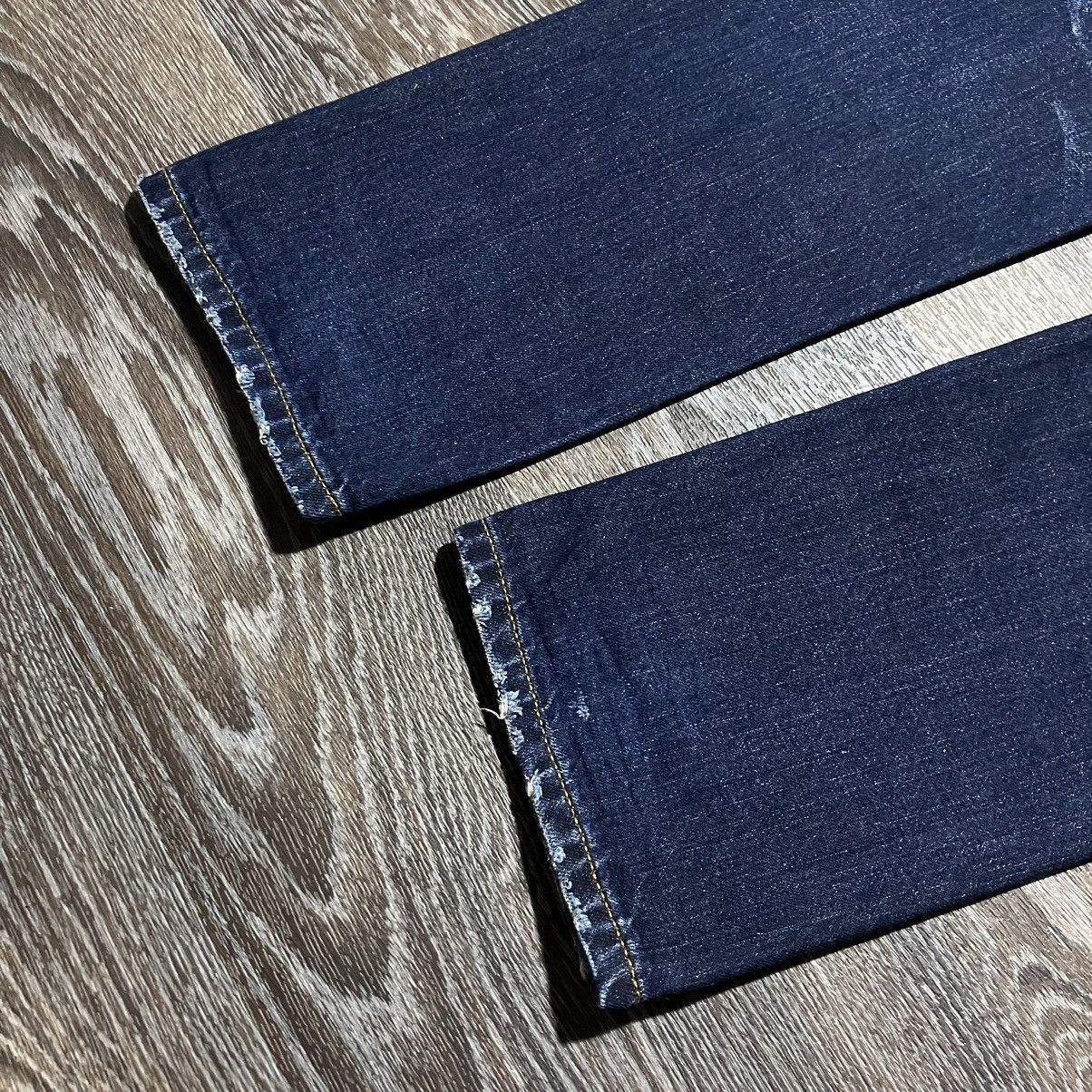 November NOVEMBER Tomorrow Distressed Denim Washed Dark Blue Jeans Size US 31 - 15 Thumbnail
