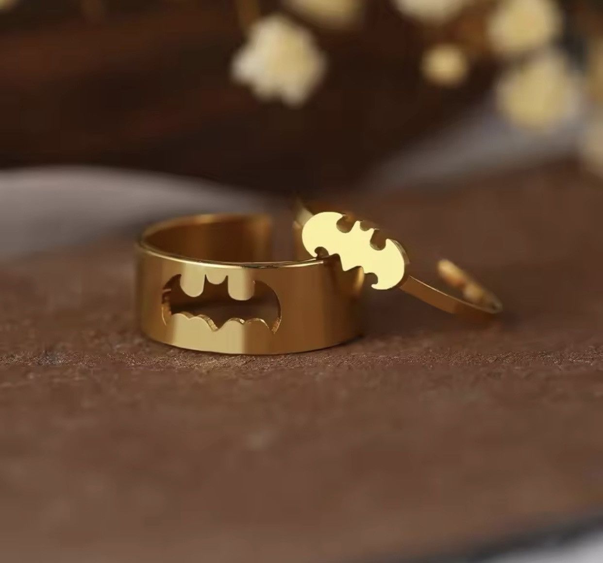 Jewelry 2 PCS Gothic Couple Ring Set Size ONE SIZE - 1 Thumbnail
