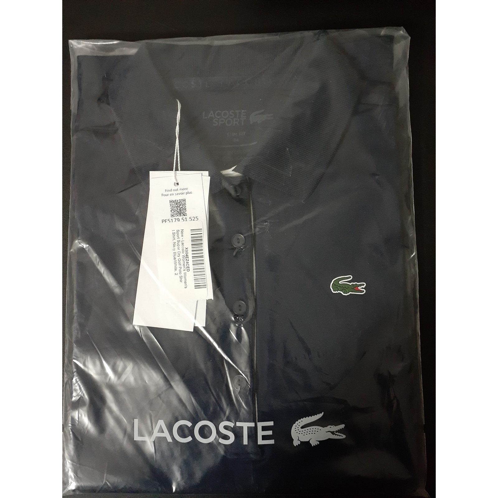 Lacoste Lacoste Women's Sport Super Dry Golf Polo Shirt Navy 2 Size XS / US 0-2 / IT 36-38 - 2 Thumbnail