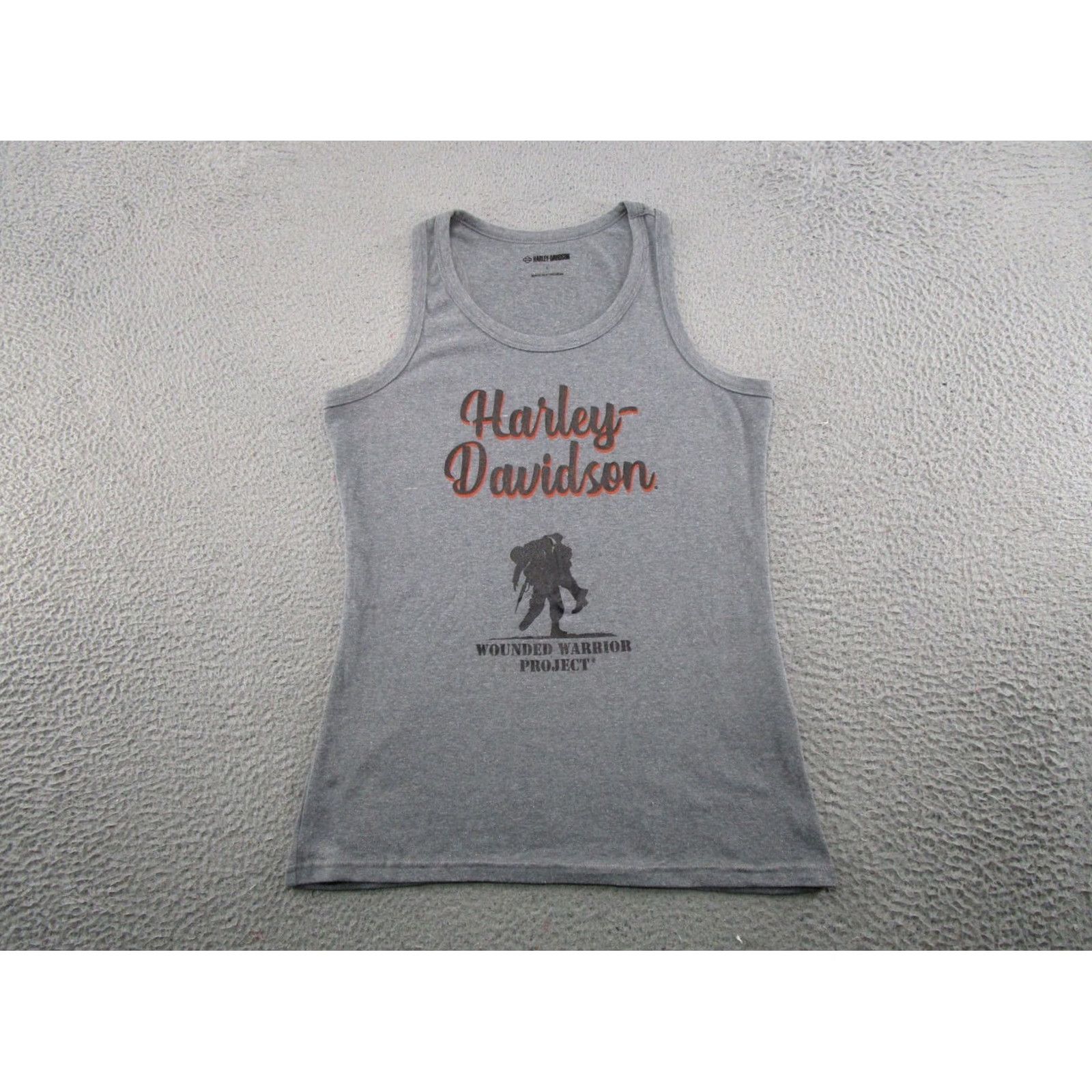 Harley Davidson Harley-Davidson Tank Top Women's L Gray Military(Wounded Warrior Project) Sleeveless Casual Shirt Shirt? Size L / US 10 / IT 46 - 2 Thumbnail