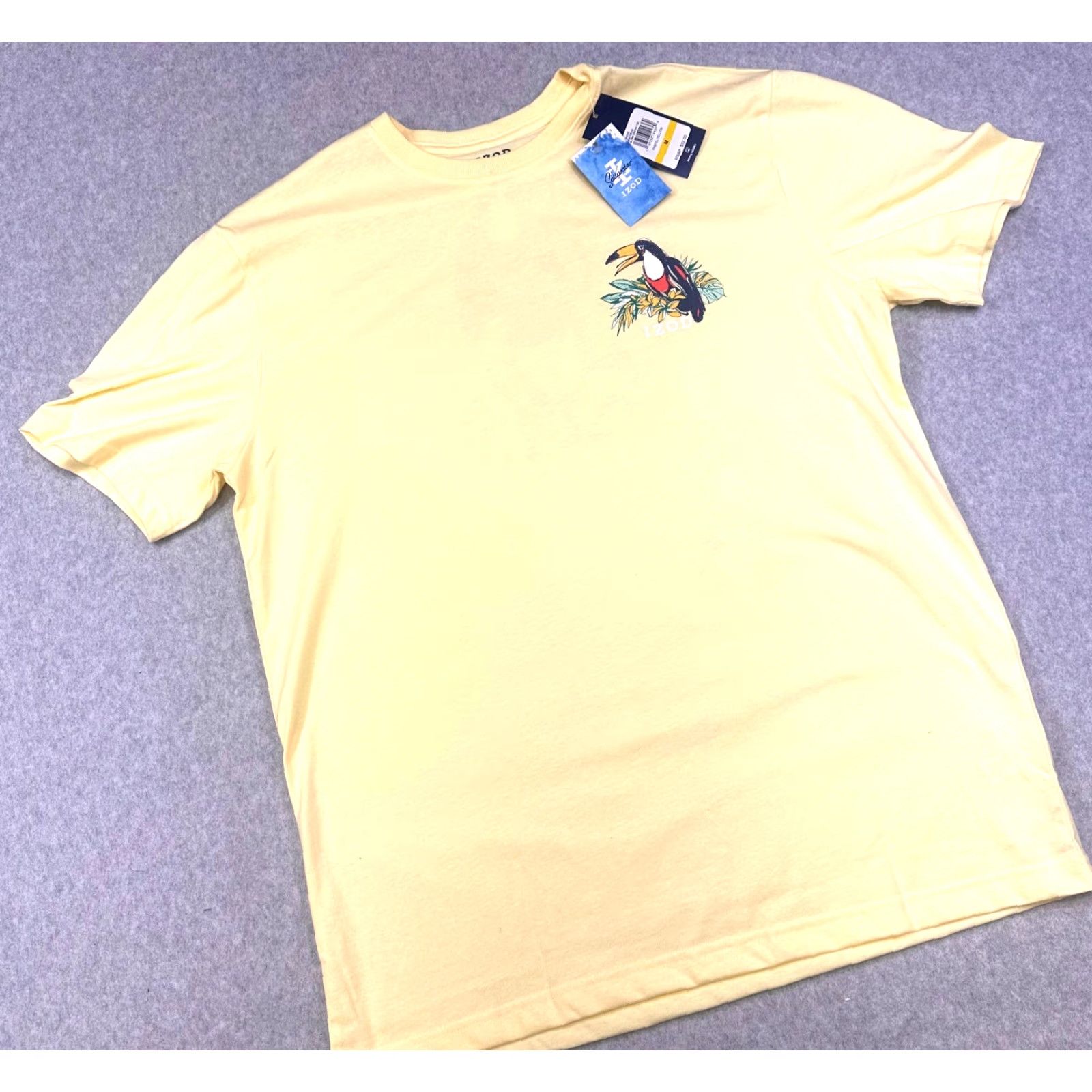 Izod IZOD Saltwater Mens Medium T-Shirt Crew Neck Yellow Toucan Double-Sided NWT Graphic Print 2020-2029 IS From Saltwater Line Size US M / EU 48-50 / 2 - 2 Thumbnail