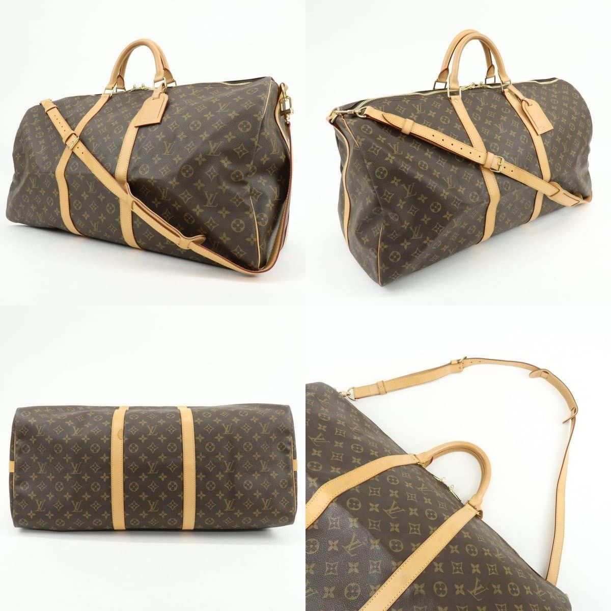 Louis Vuitton Louis Vuitton Monogram Keepall Bandouliere 60 Duffle Bag Size ONE SIZE - 3 Thumbnail
