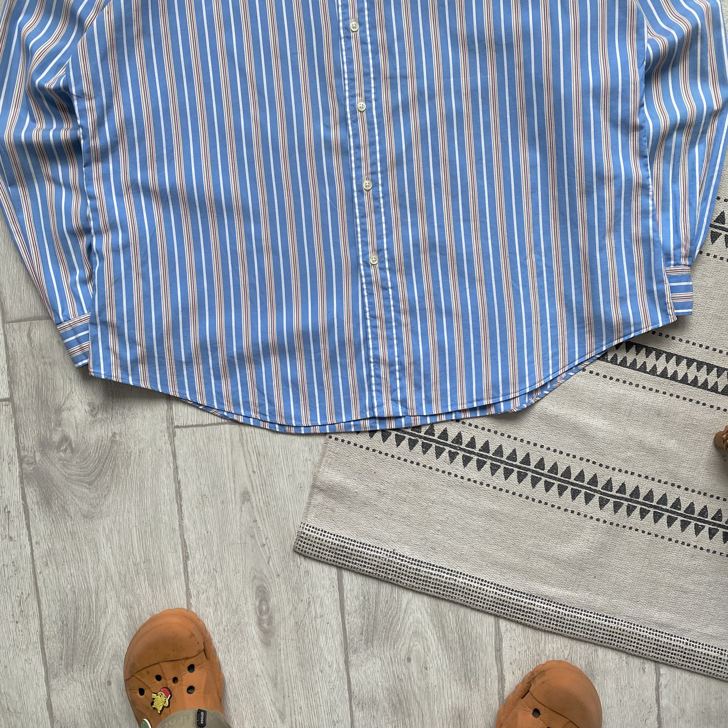 Polo Ralph Lauren 👔 Vintage 90s Polo Ralph Lauren striped shirt oldmoney Size US XXL / EU 58 / 5 - 3 Thumbnail
