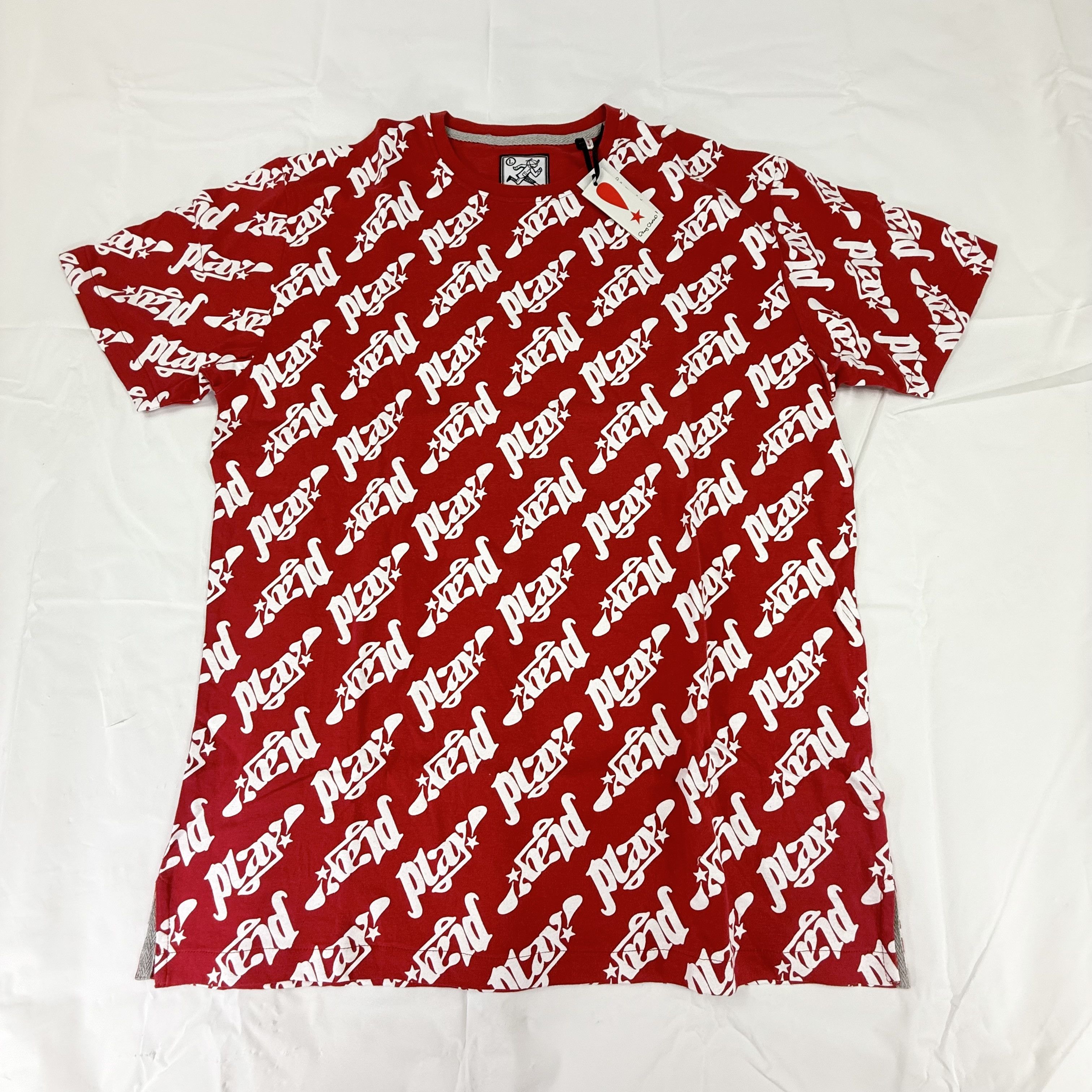 Play Cloths Play Cloths Mens All Over Print Logo T-Shirt Size L Size US L / EU 52-54 / 3 - 1 Thumbnail
