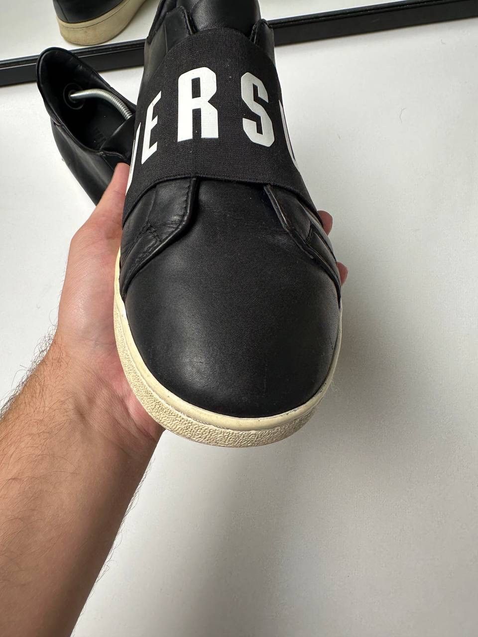Versus Versace Versus Versace Low Top Black Leather Shoes Size US 9 / EU 42 - 10 Thumbnail