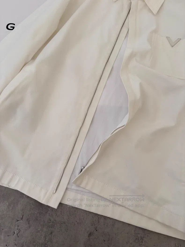 Valentino Valentino White pocket logo canvas jacket jacket Size US XL / EU 56 / 4 - 3 Thumbnail
