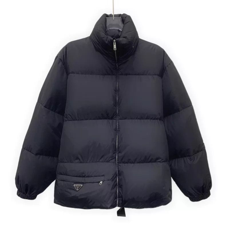 Prada Prada Black triangle stand-up collar zipper long-sleeved d Size XS / US 0-2 / IT 36-38 - 1 Thumbnail