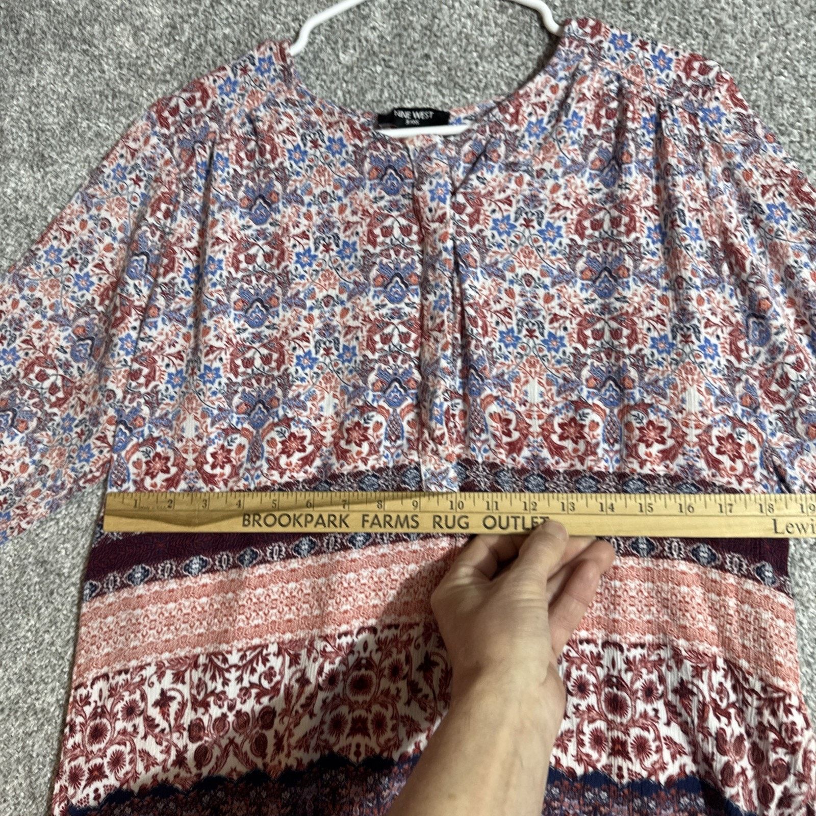 Nine West Boho Top Womens XXL Paisley Festival Chic Cottagecore Retro Size XXL / US 16-18 / IT 52-54 - 3 Thumbnail