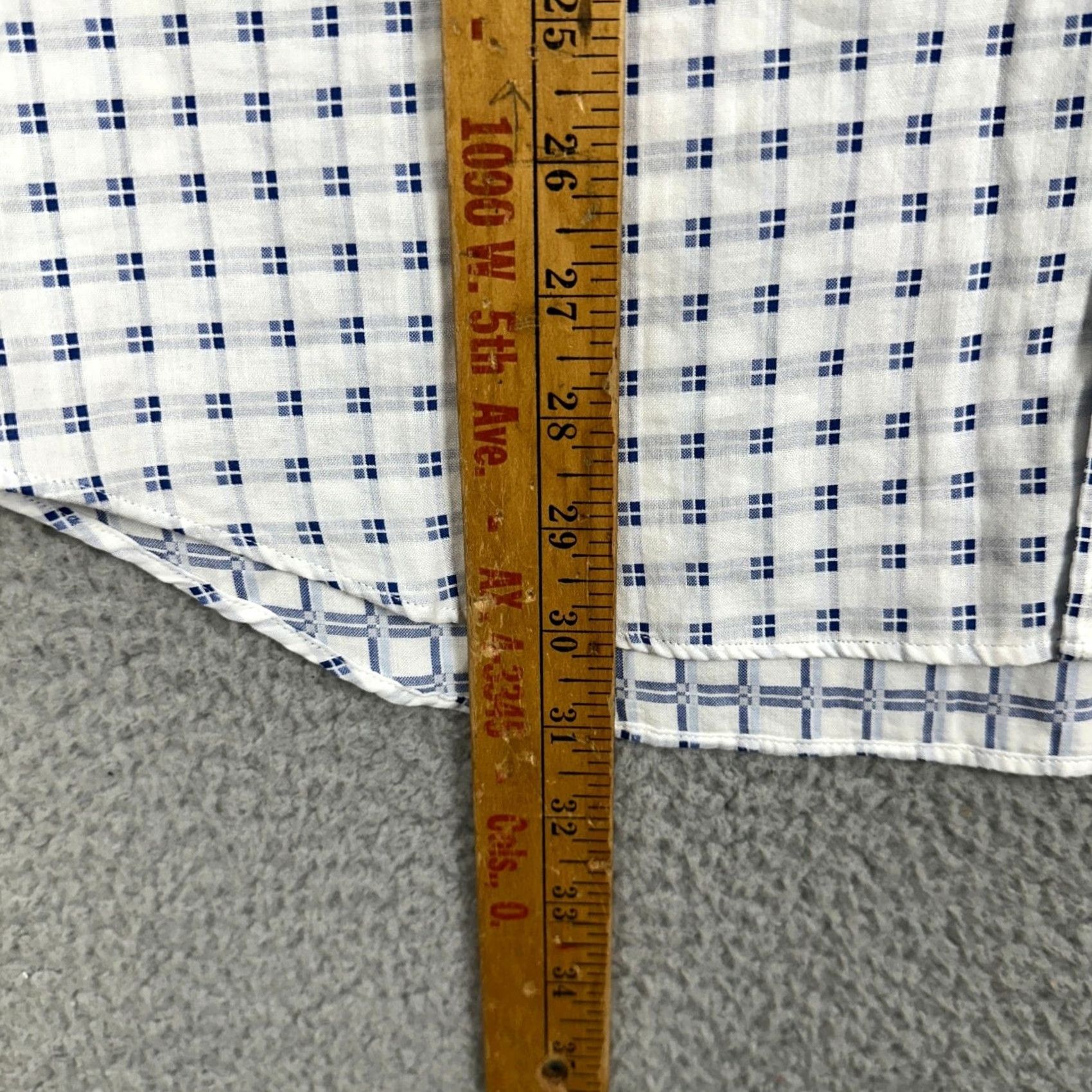 Charles Tyrwhitt CHARLES TYRWHITT Dress Shirt Men Large Slim Fit White Blue Check Button Down EUC Shirt Dress Shirt Size 42R - 7 Thumbnail