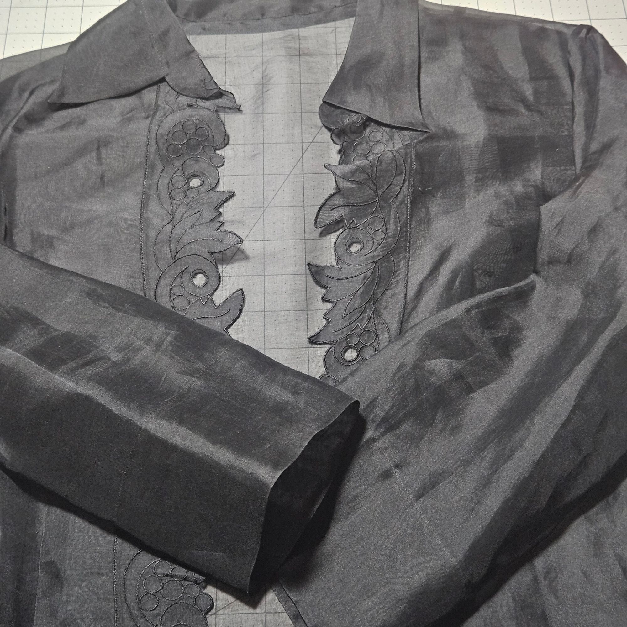 Other Vintage Y2K Sheer Black Embroidered Jacket XS Whimsygoth Fai Size XS / US 0-2 / IT 36-38 - 5 Thumbnail