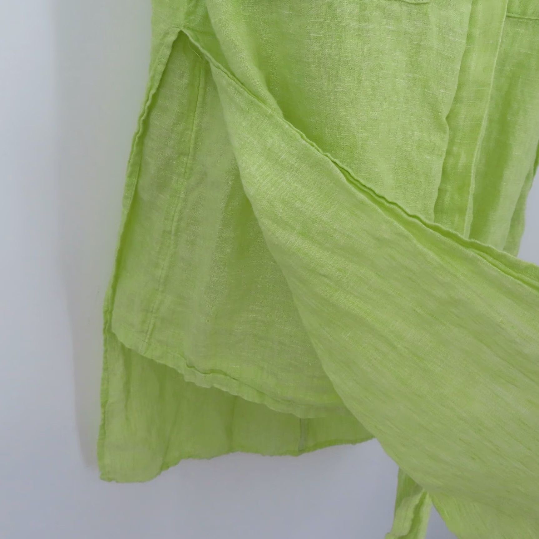 Vintage Chicos Blouse Shirt Sleeveless Collared Button Green Linen Women M Medium Vintage No Size M / US 6-8 / IT 42-44 - 4 Thumbnail