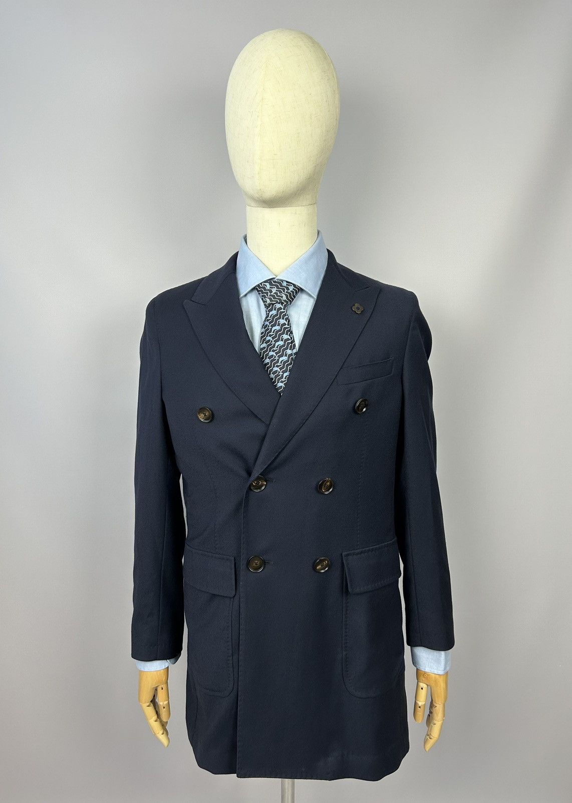 Paoloni Paoloni Quarantotto Double Breasted Wool Unlined Blazer EU48 Size 48R - 2 Thumbnail